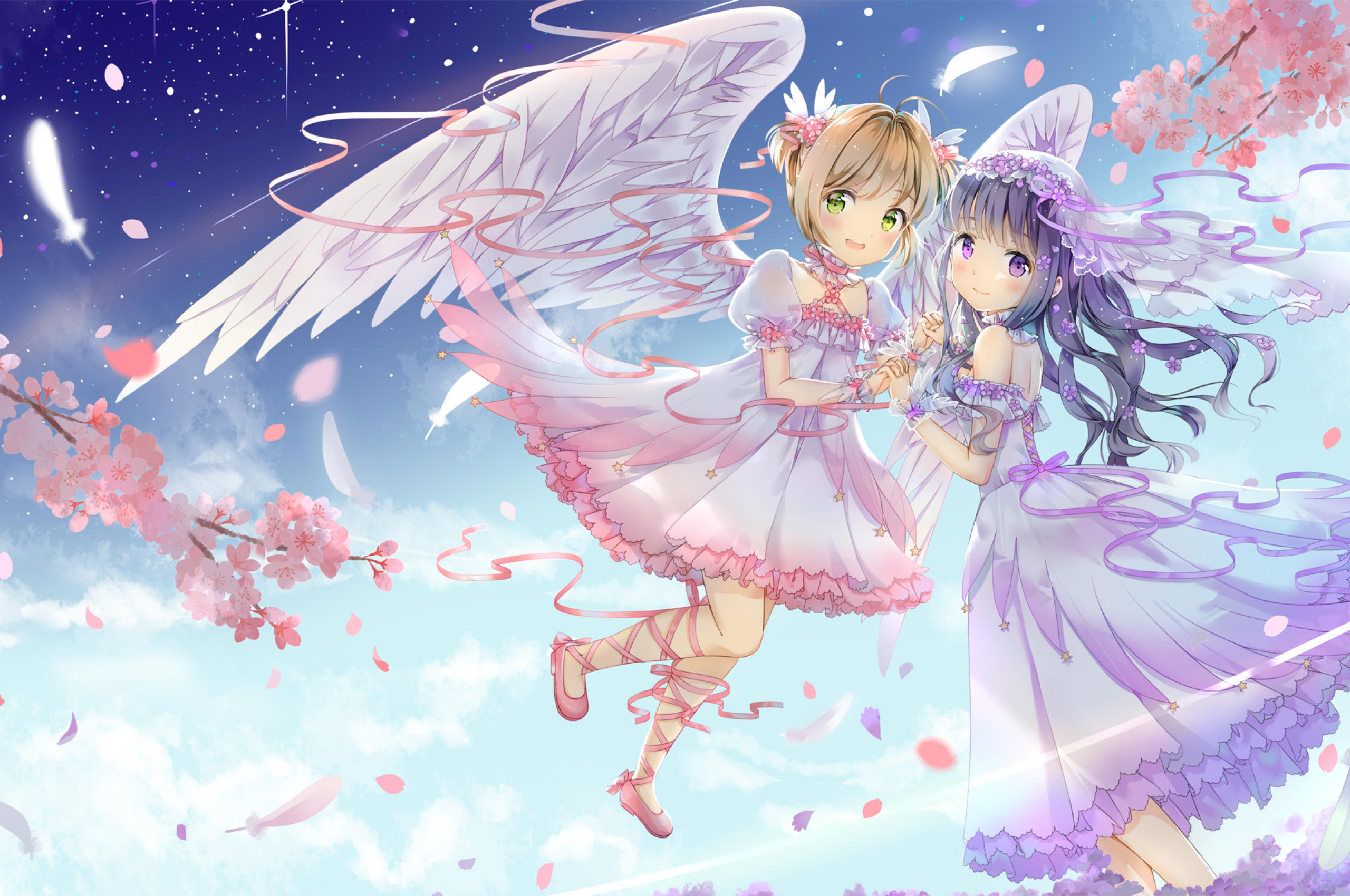 Download 2560x1700 Cardcaptor Sakura, Kinomoto Sakura, Daidouji Tomoyo Wallpaper for Chromebook Pixel