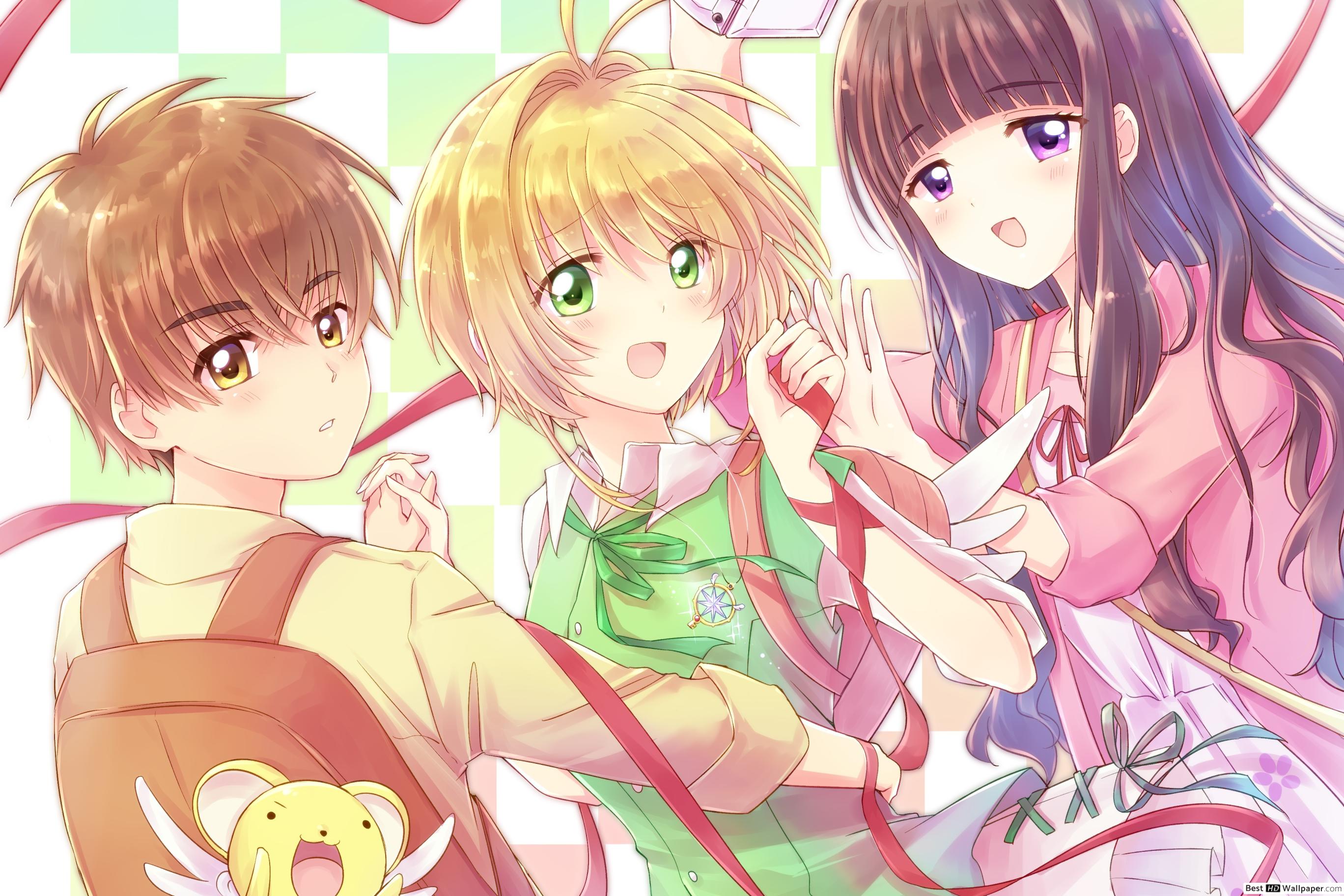 Cardcaptor Sakura, Syaoran Li, Sakura Kinomoto & Tomoyo Daidouji HD wallpaper download
