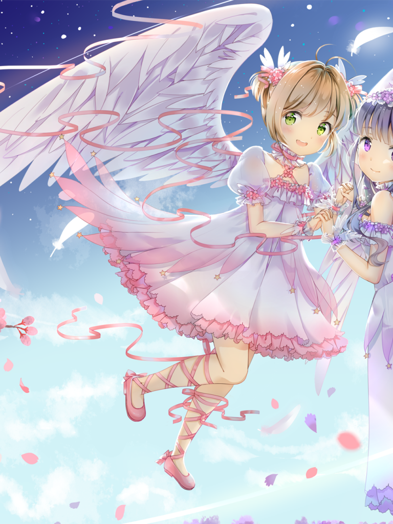 Download 768x1024 Cardcaptor Sakura, Kinomoto Sakura, Daidouji Tomoyo Wallpaper for Apple iPad 1, 2, Apple iPad Mini