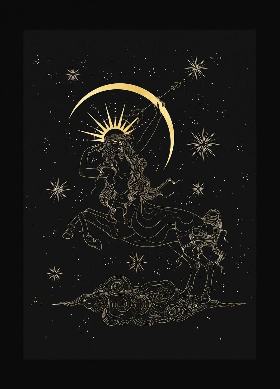 Sagittarius Goddess. Sagittarius art, Sagittarius wallpaper, Celestial art