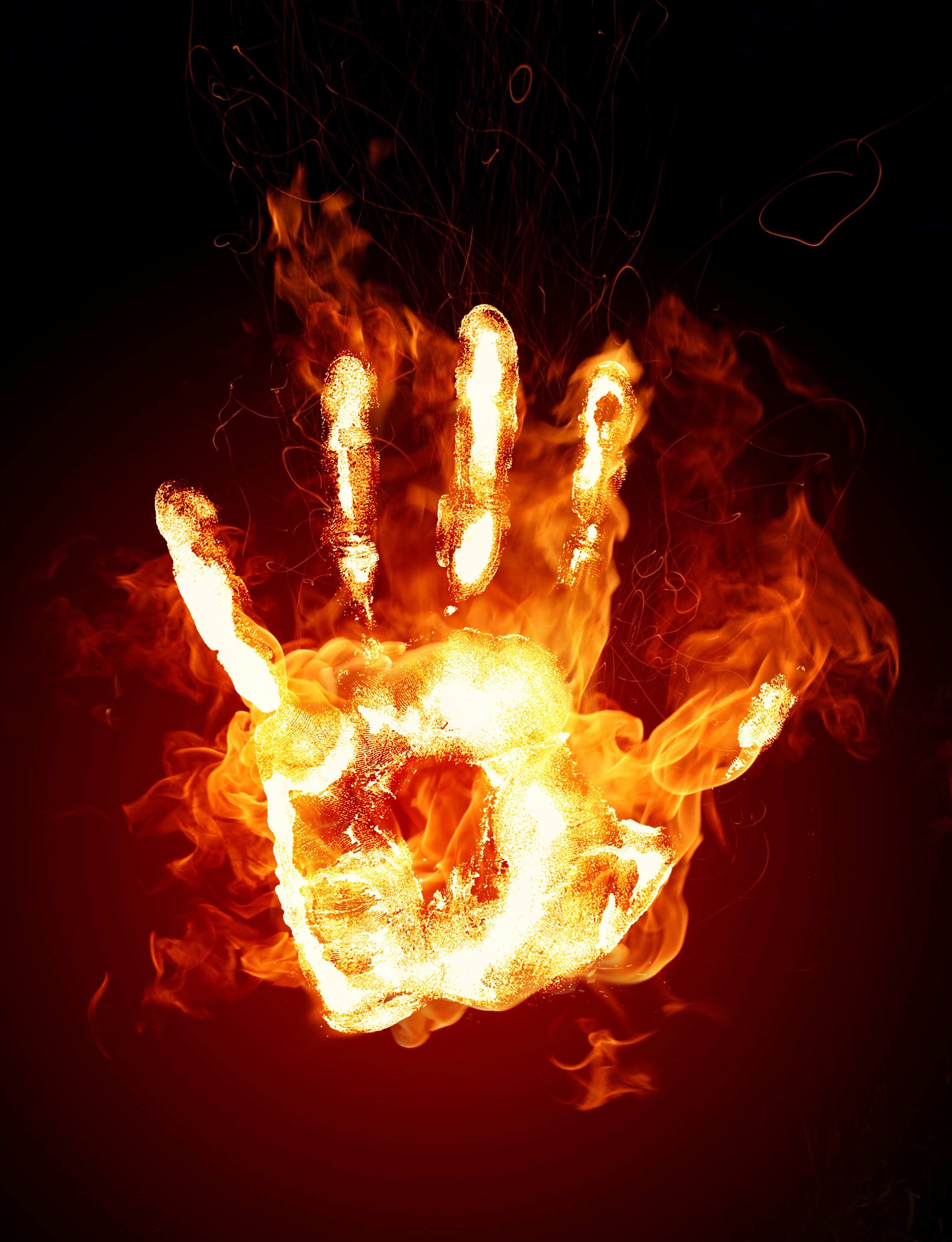 fire, Hand, Handprints Wallpaper HD / Desktop and Mobile Background