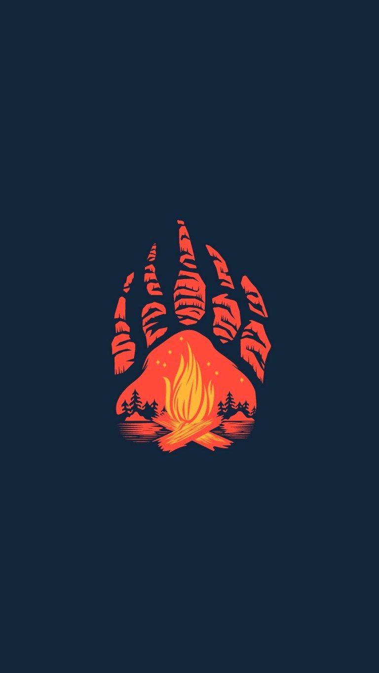 Camp Fire Hand Picked Abstract iPhone Mobile Wallpaper Download