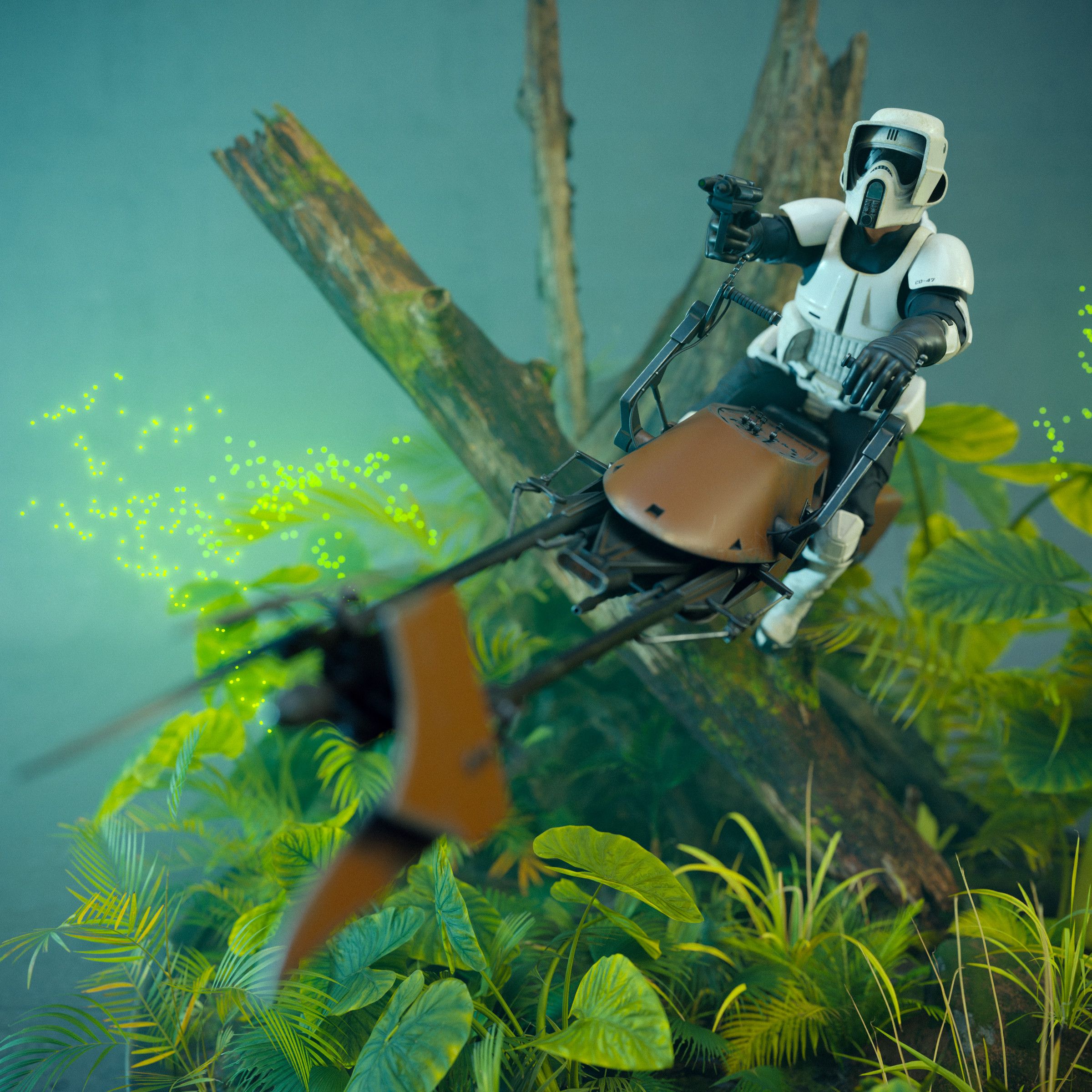 Speeder Bike Scout Trooper Star Wars Imperial Forces Toys Action Figures Wallpaper:2400x2400