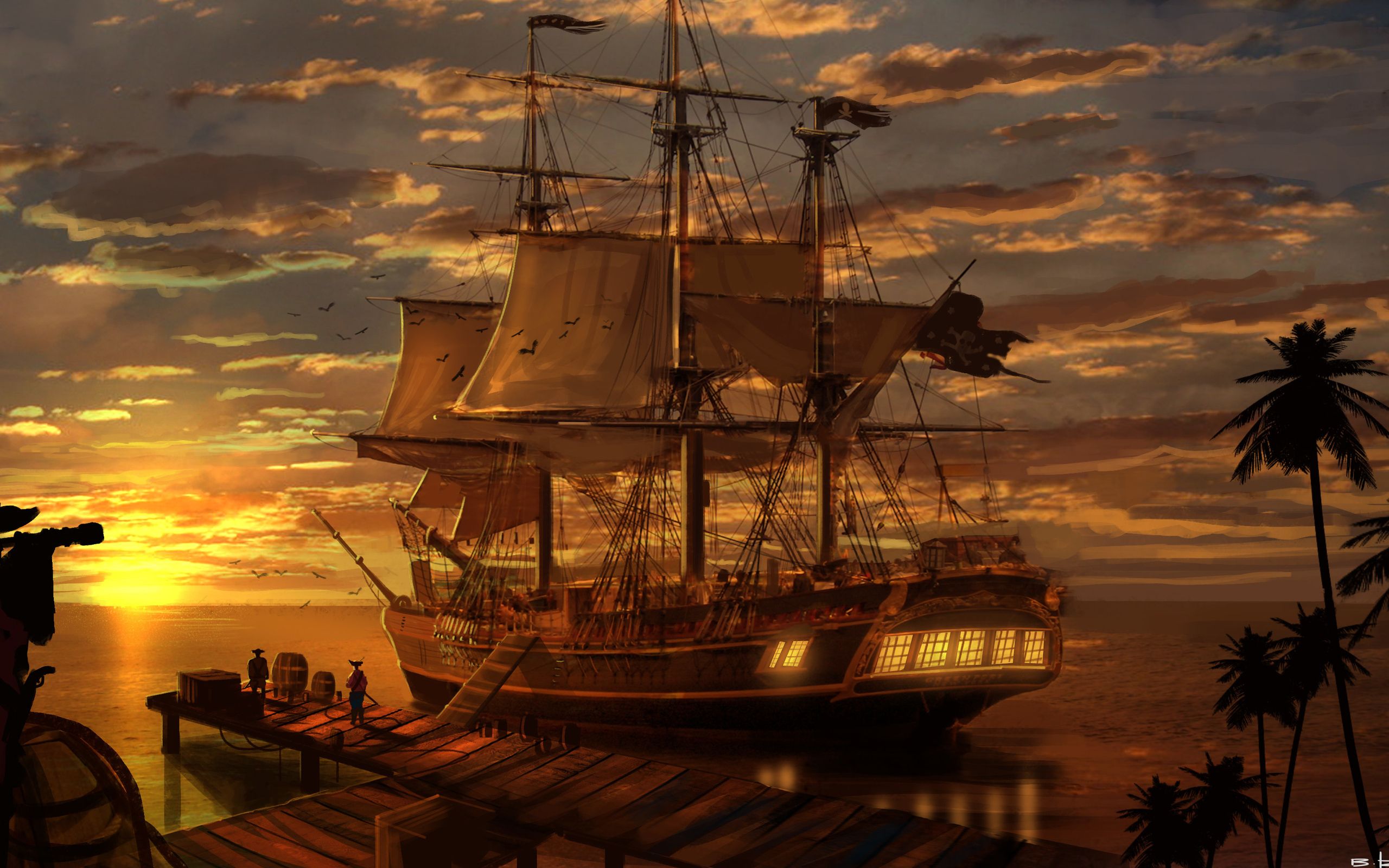 pirate HD wallpaper, background