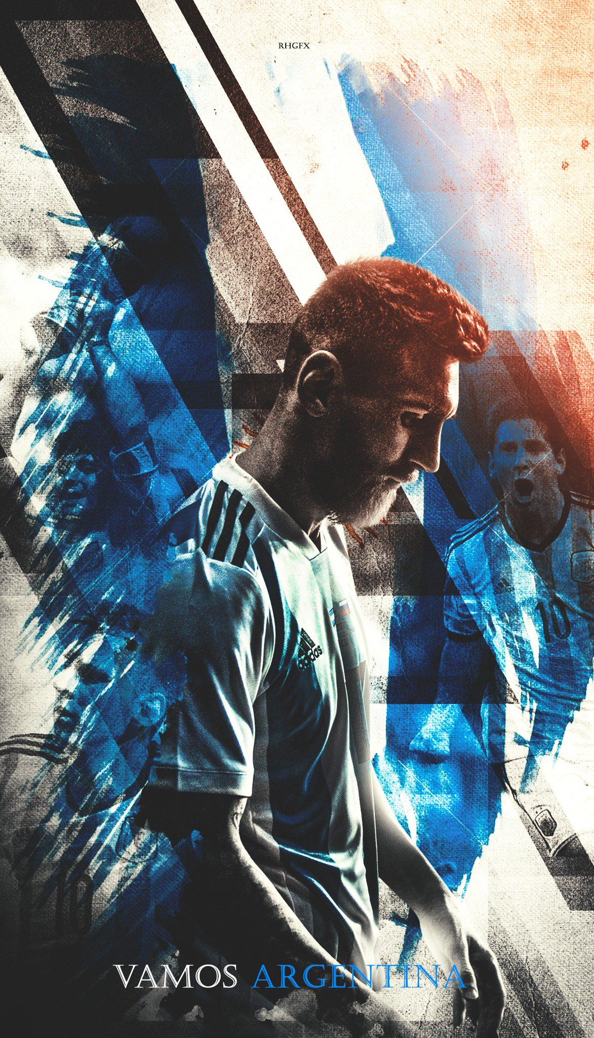 RHGFX Messi. Phone Wallpaper. #Argentina #Messi #WC2018