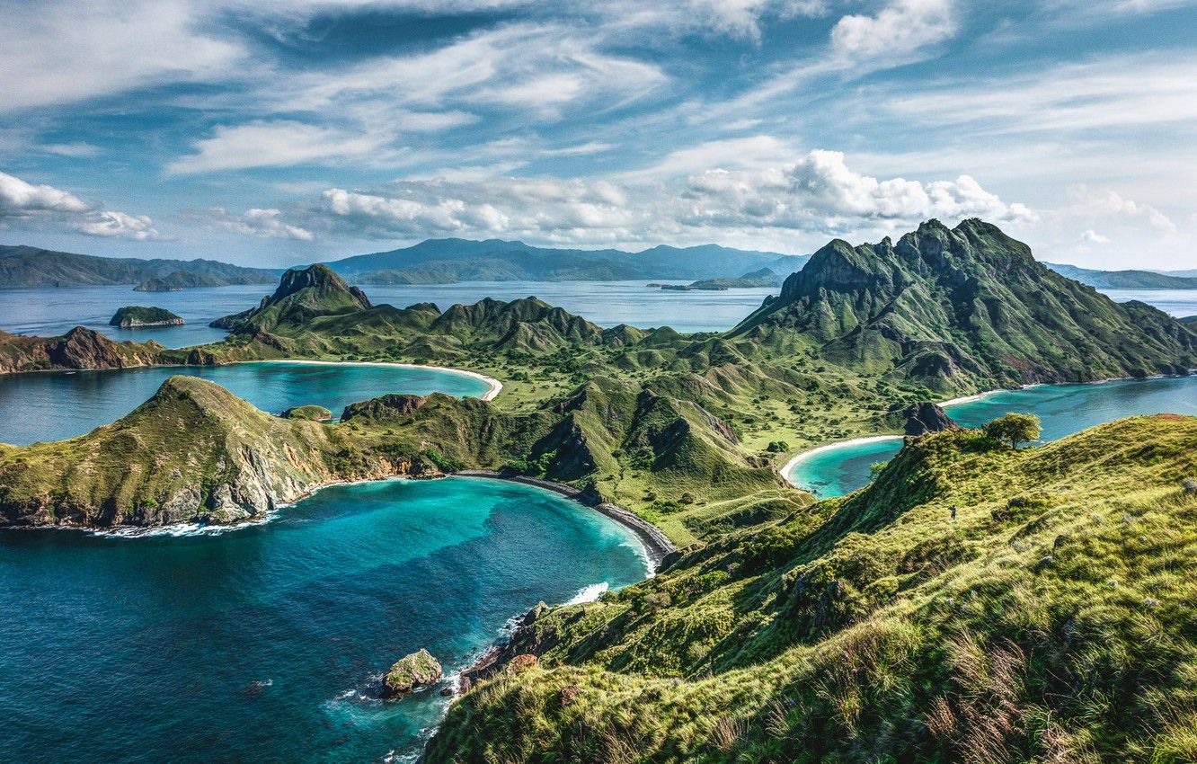 Wallpaper sea, Islands, Indonesia, Komodo National Park image for desktop, section пейзажи