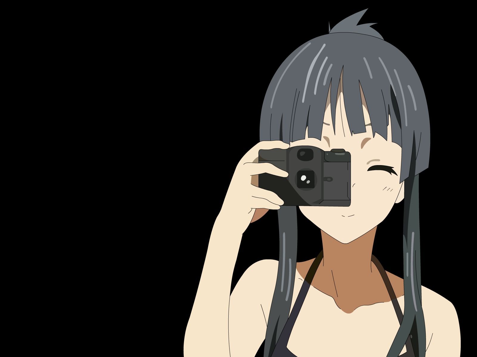 Akiyama Mio Camera K On! Transparent Vector. Konachan.com.com Anime Wallpaper