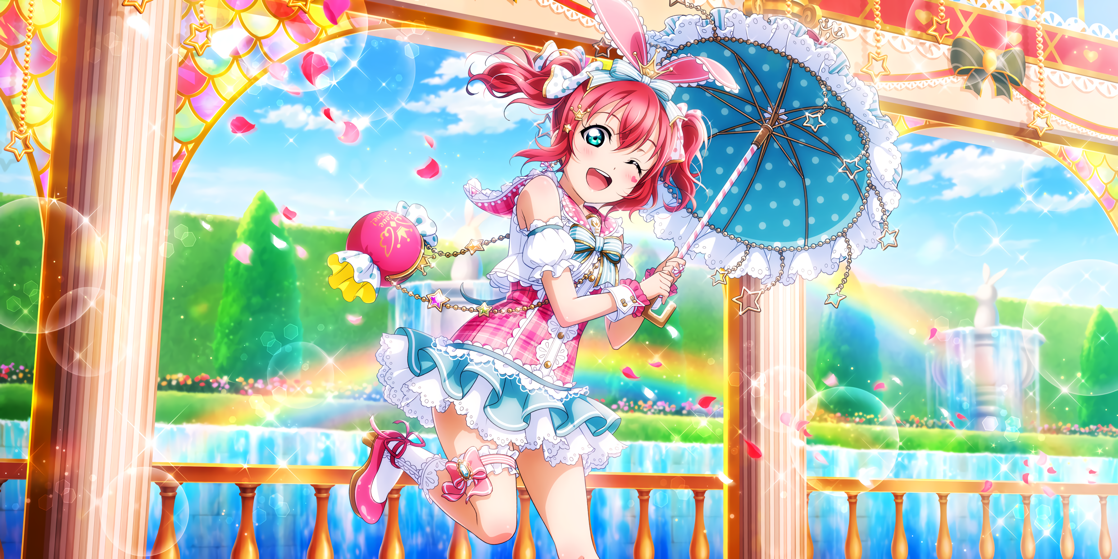 Wallpaper, Love Live, Love Live Series, Love Live Sunshine, Kurosawa Ruby 3600x1800