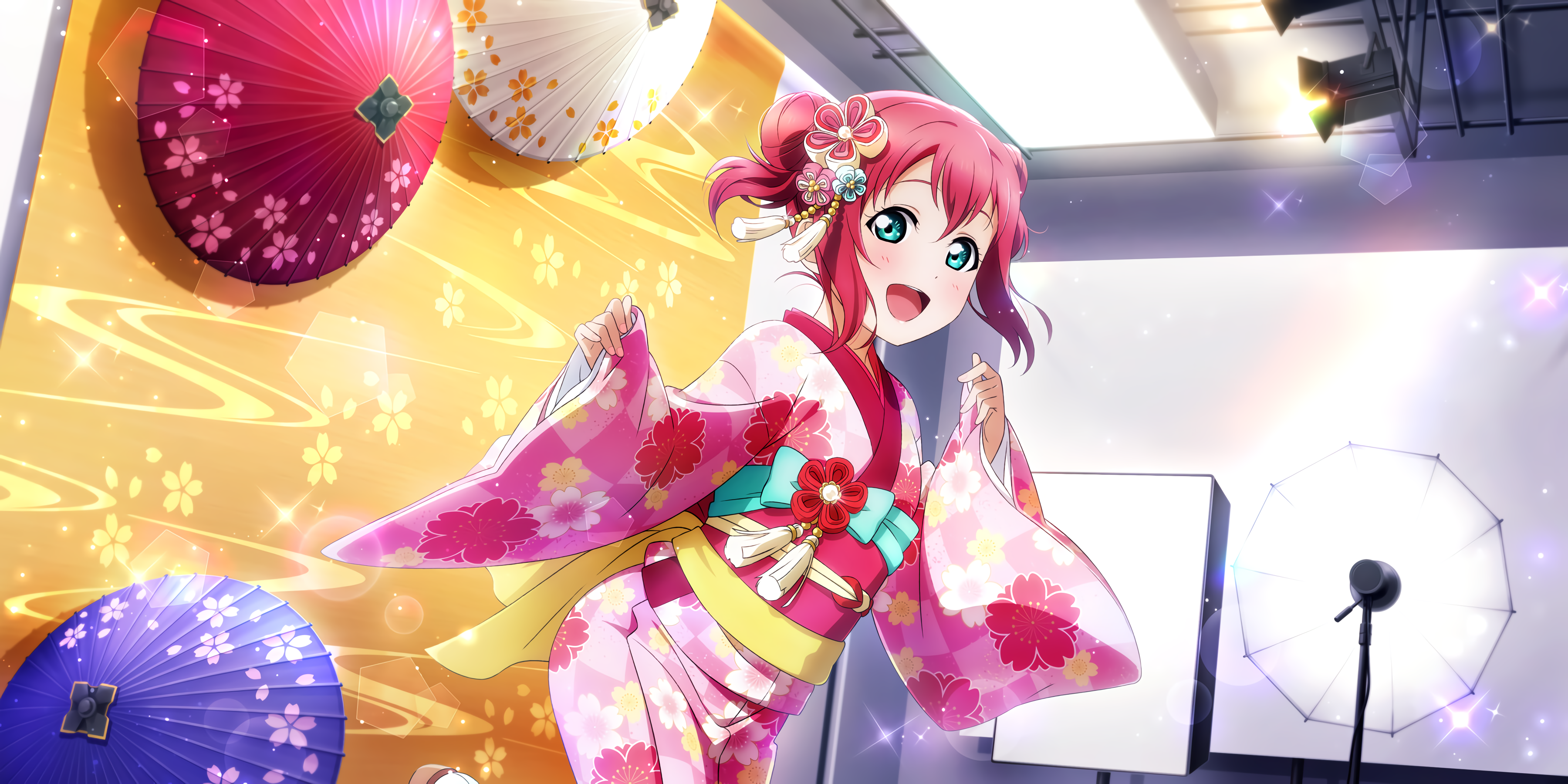 Wallpaper, Love Live, Love Live Series, Love Live Sunshine, Kurosawa Ruby 3600x1800