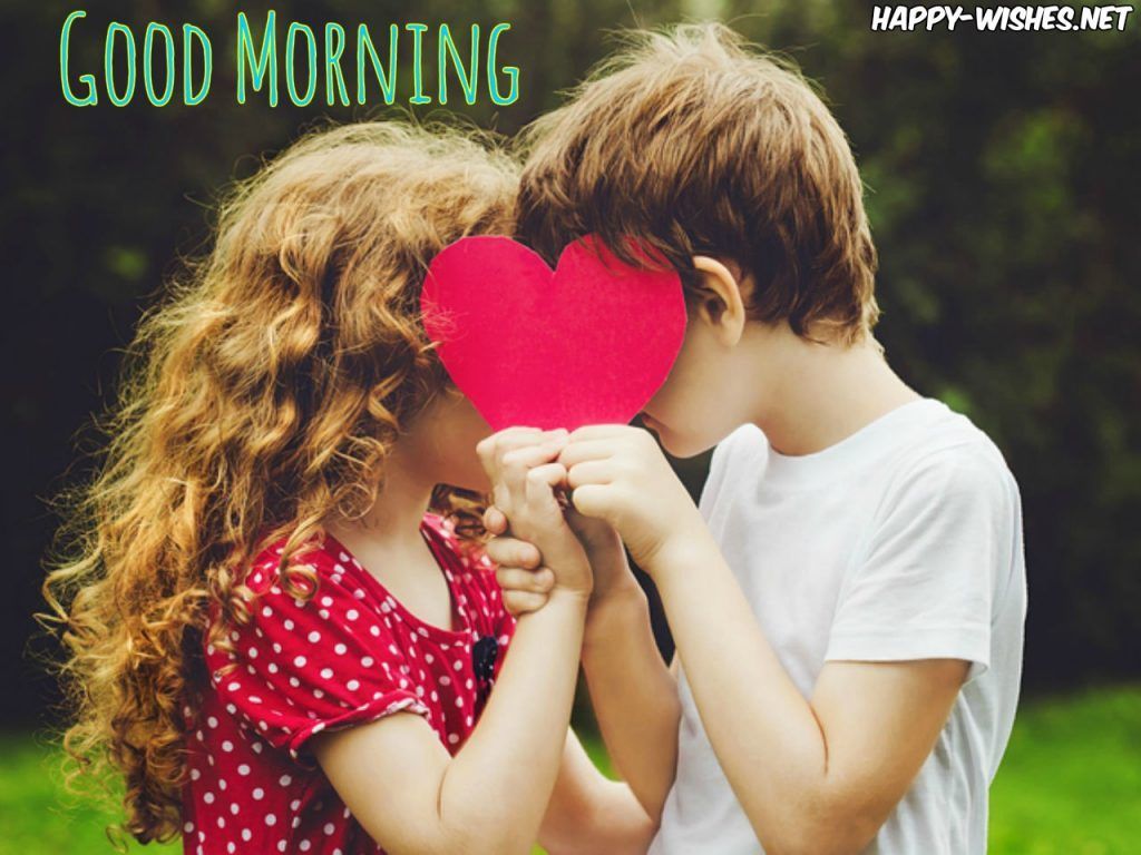 Kids Kissing Each Other In Good Morning Image Boy And Girl