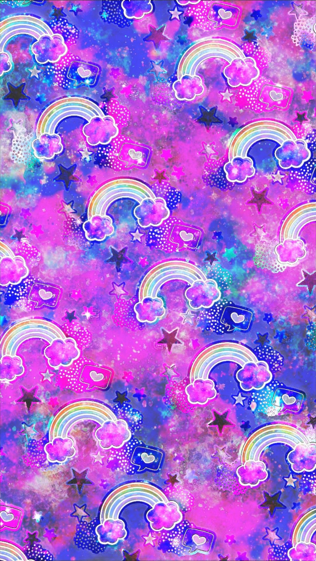 Rainbow Emojis Galaxy, made by me #purple #sparkly #wallpaper #background #sparkles #glitter. Purple sparkly wallpaper, Rainbow wallpaper, Wallpaper background