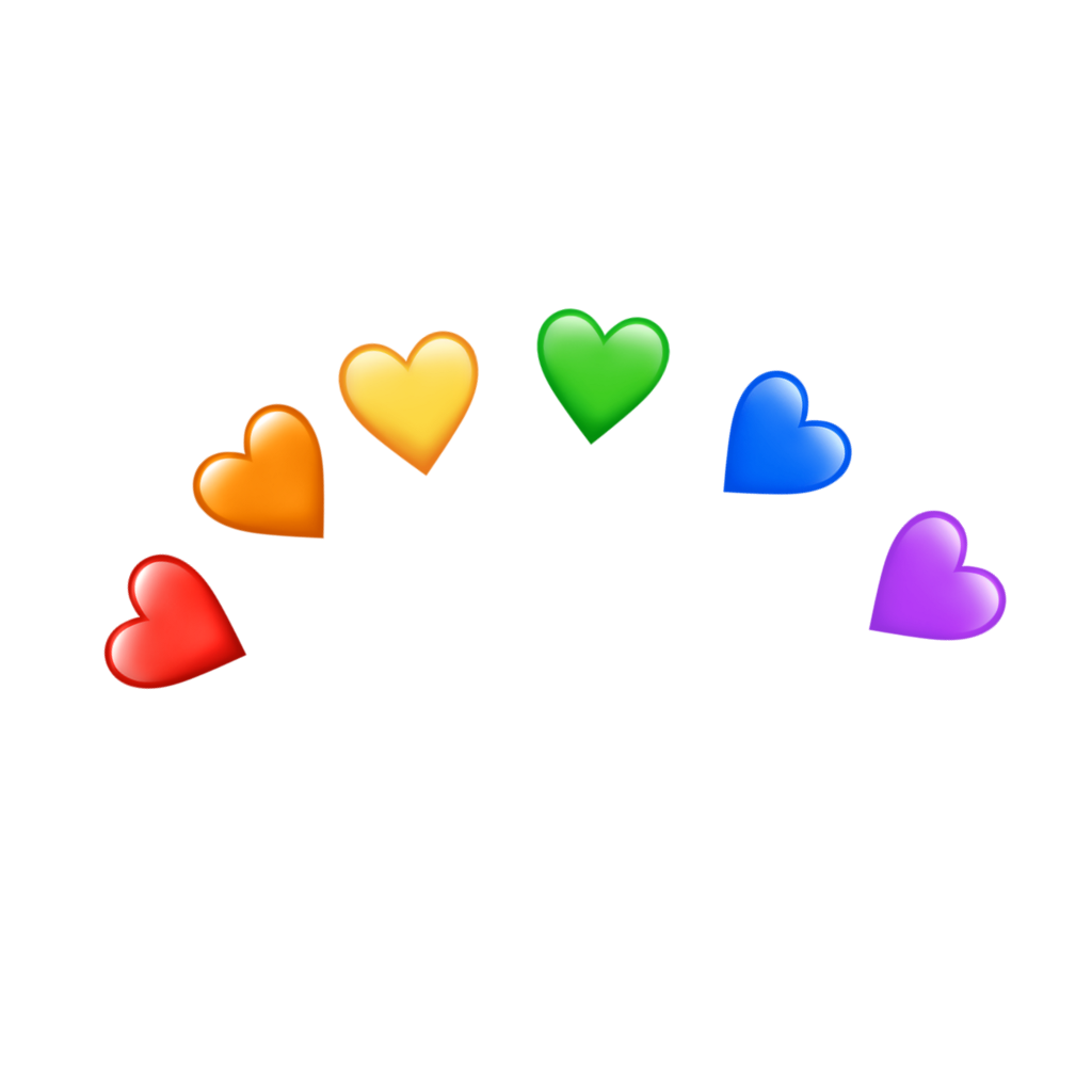 Wallpaper Rainbow Heart Emoji