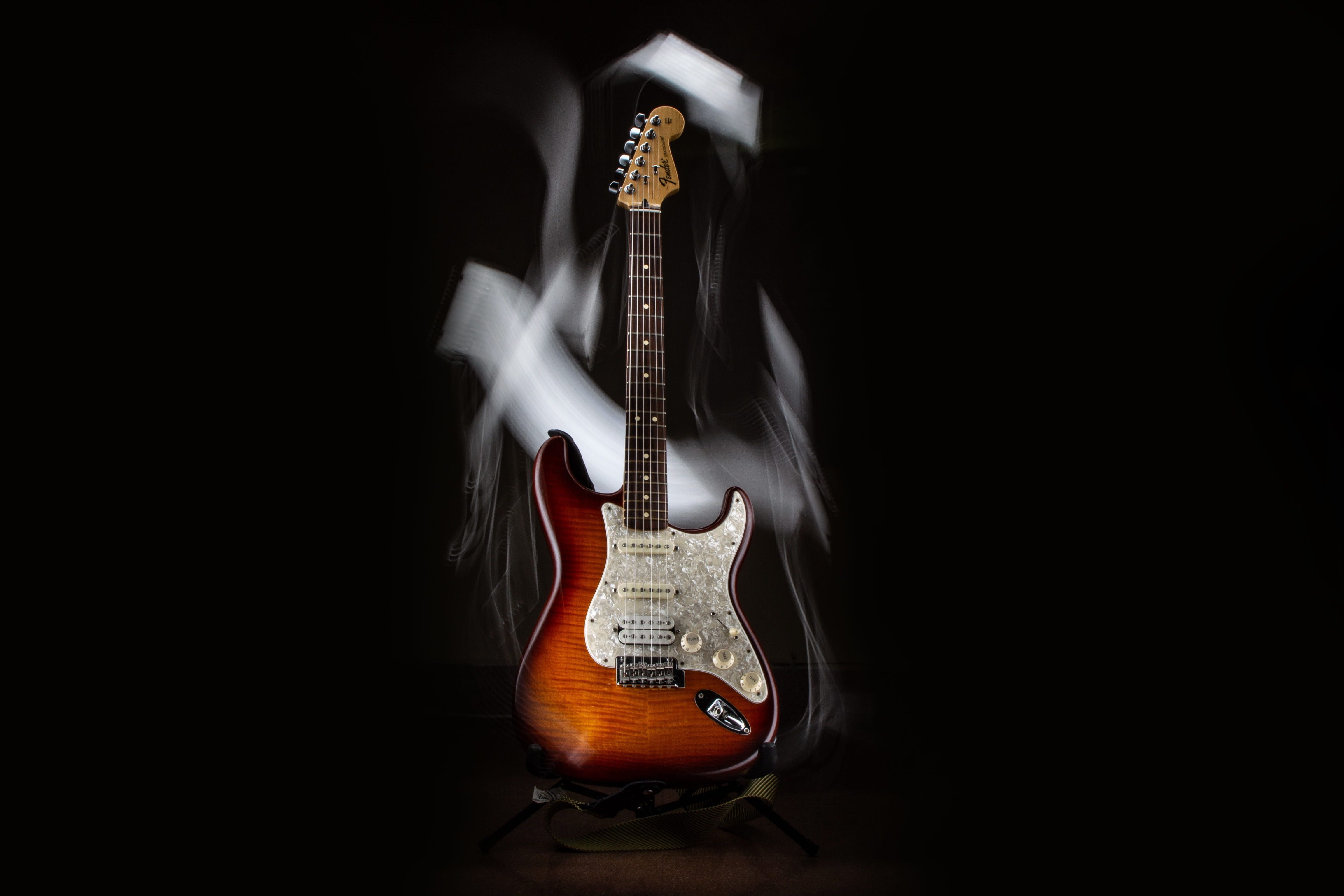 guitar #fender #electric #music #instrument #stratocaster #rock K # wallpaper #hdwallpaper #desktop. Guitar, Fender, Electric music