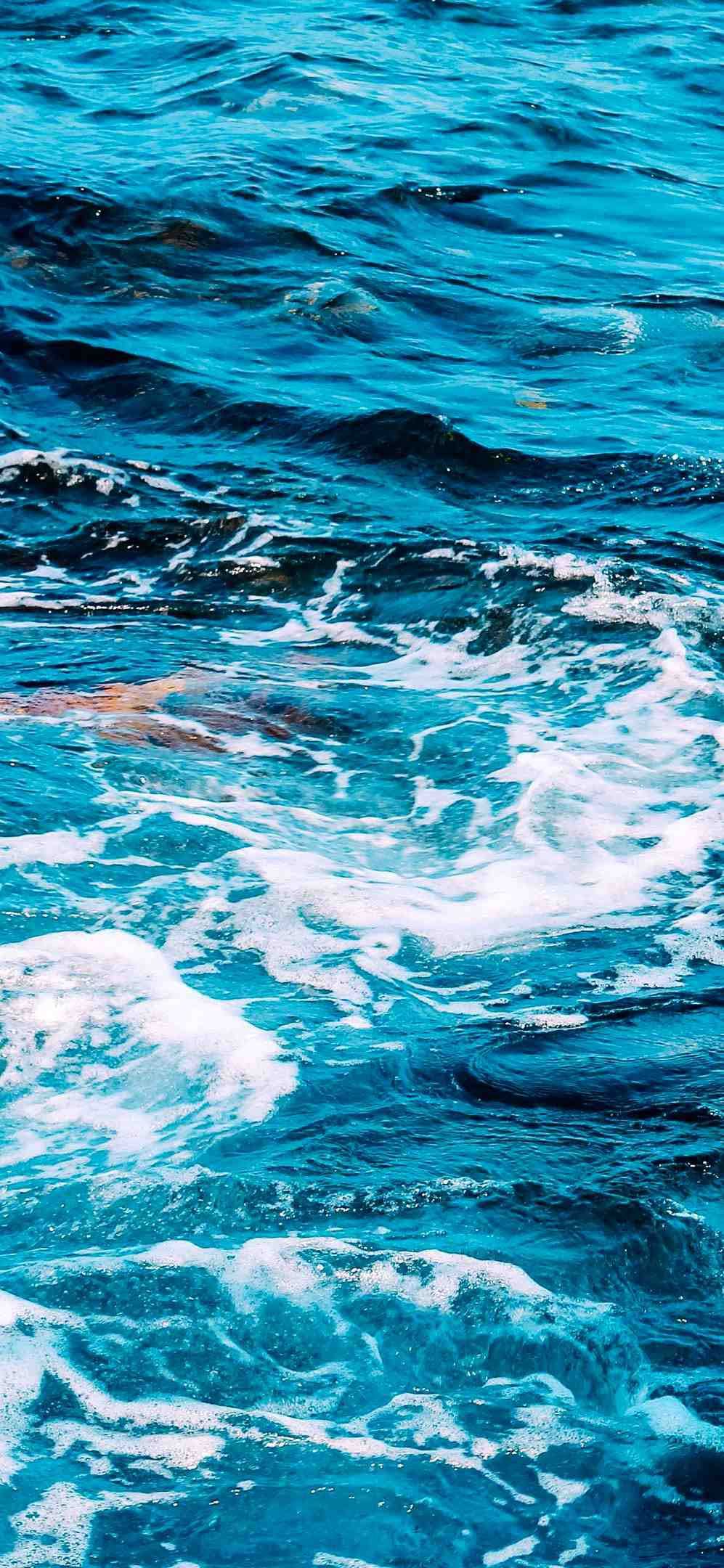 iPhone X Wallpaper Sea waves foam surf HD 4K of Wallpaper for Andriod