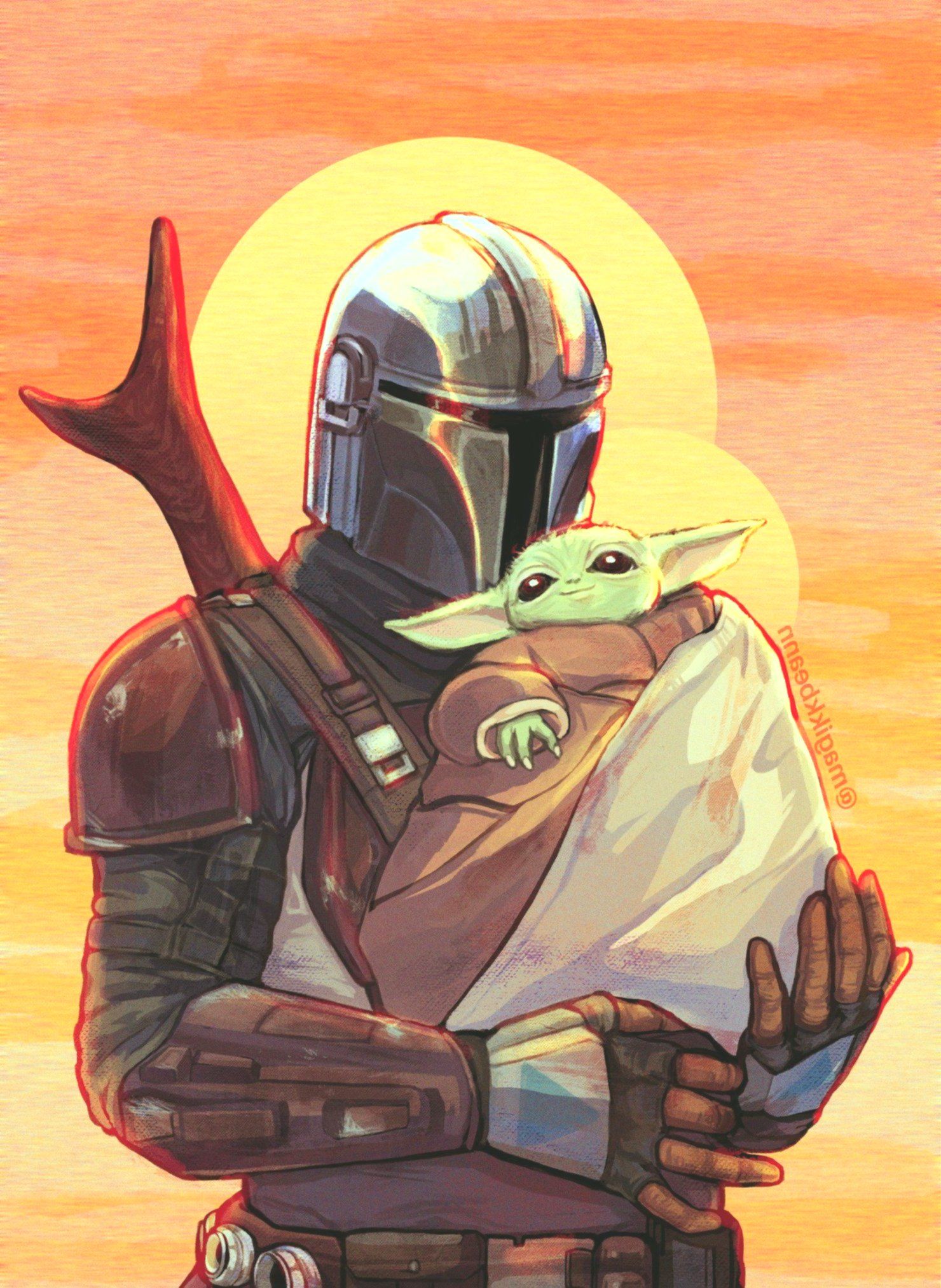 Mandalorian With Baby Yoda Wallpapers - Wallpaper Cave