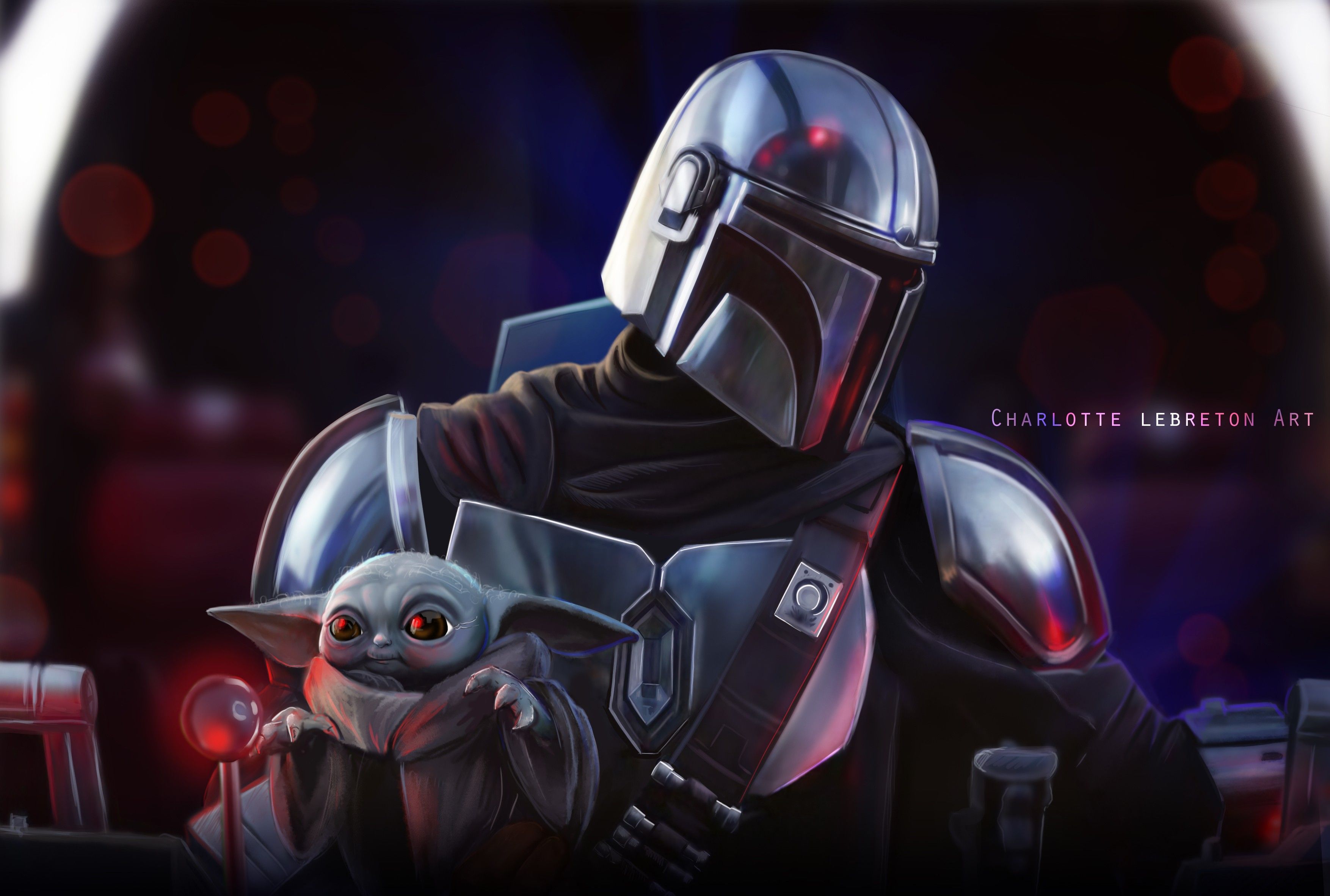 Wallpaper, Star Wars, The Mandalorian, Baby Yoda 3508x2363