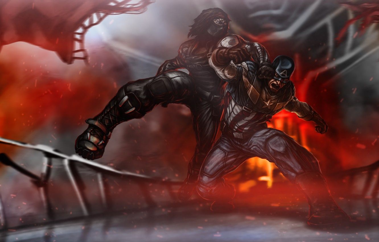 Wallpaper Captain America, Marvel Comics, The first avenger: the Other war, Captain America: The Winter Soldier, Bucky Barnes, winter soldier, James Buchanan Barnes, Steven Rogers image for desktop, section фильмы