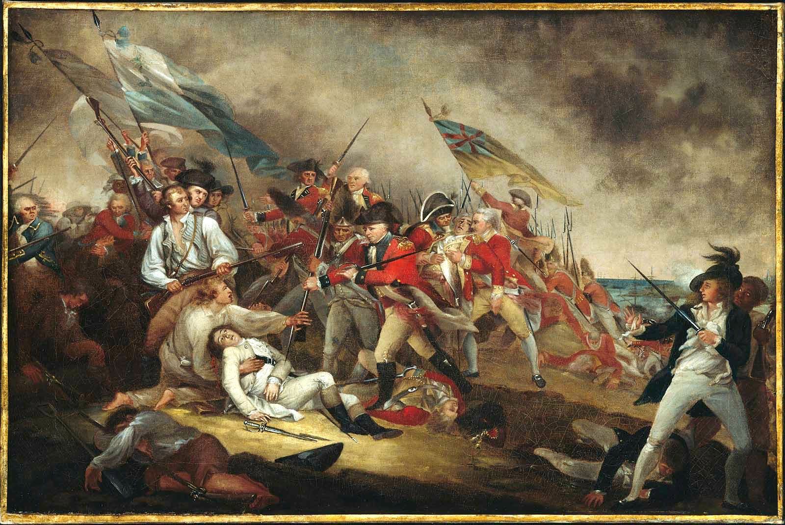 Death of General Warren at the Battle of Bunker Hill, American Revolution image Domain photo
