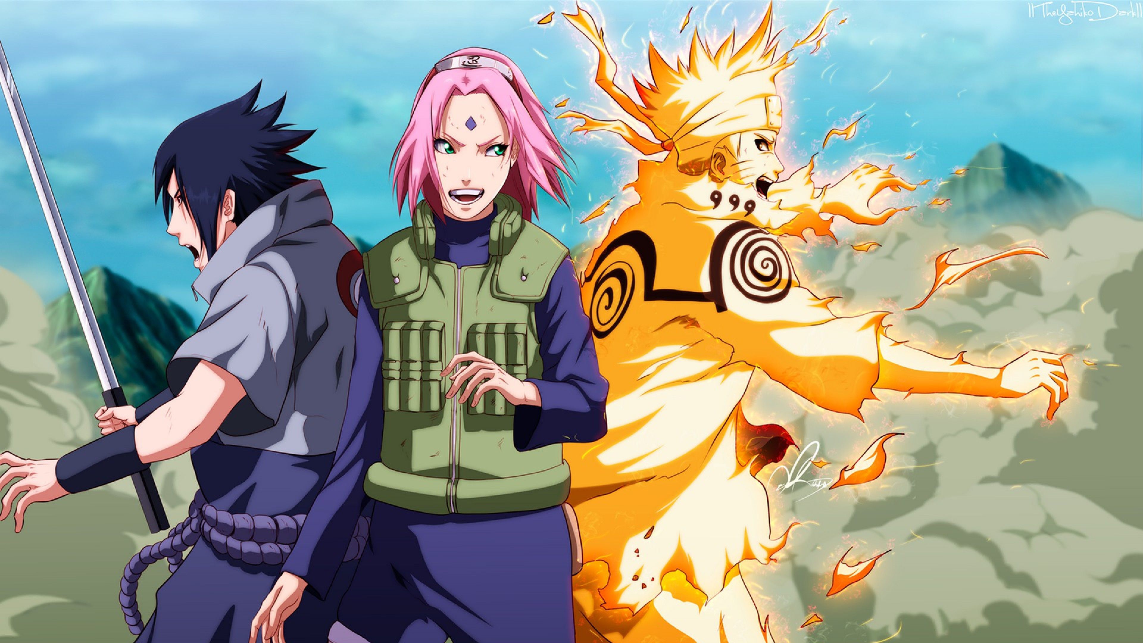 Naruto Vs Sasuke Wallpaper background picture