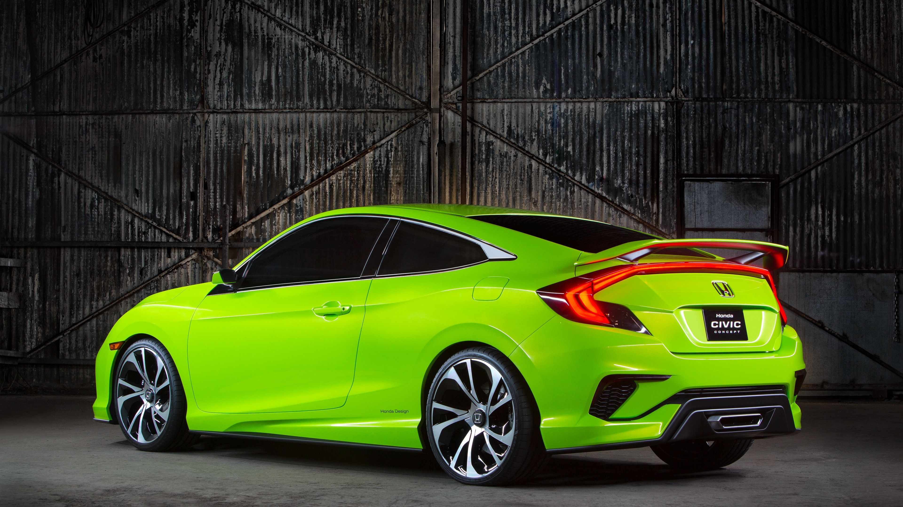 honda, civic, concept, green, 2015 4k Honda, Concept, Civic. Honda civic, Honda civic coupe, Civic coupe