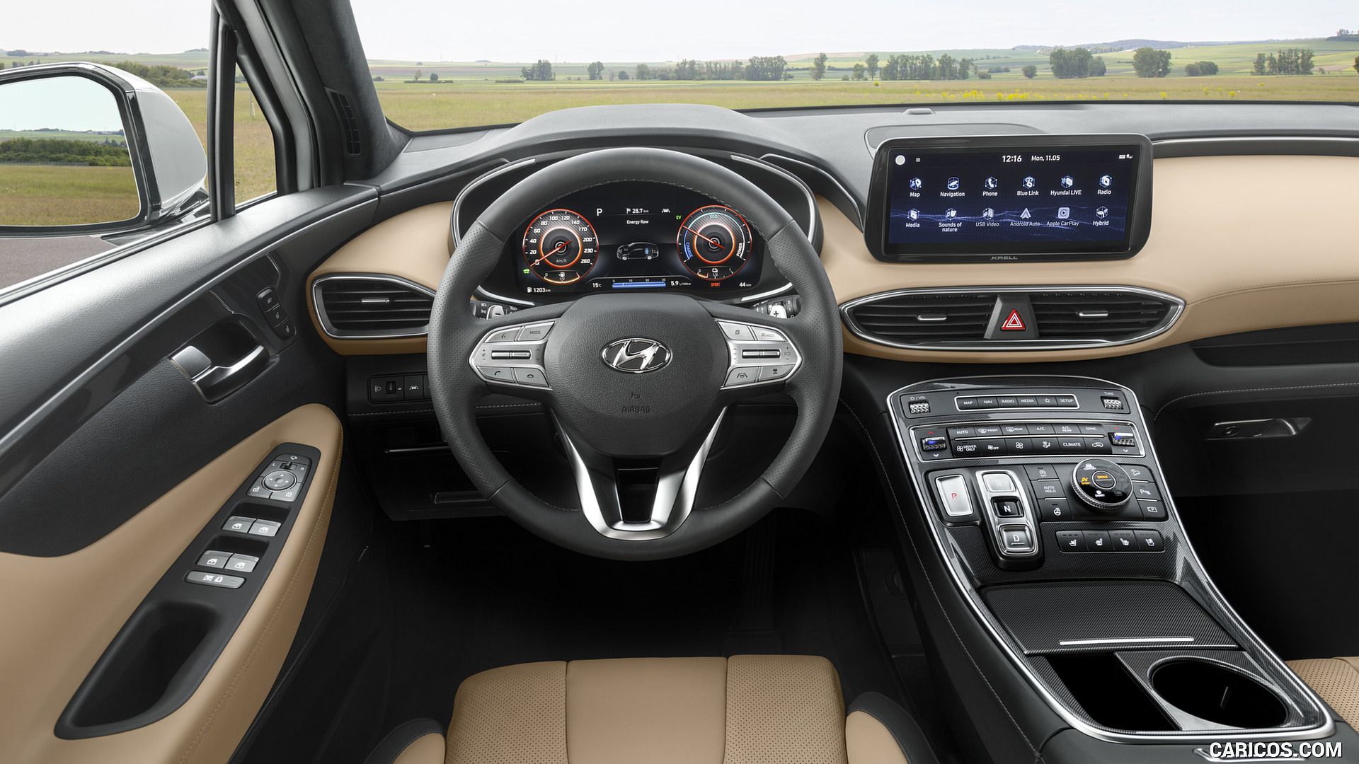 Hyundai Santa Fe, Cockpit. HD Wallpaper