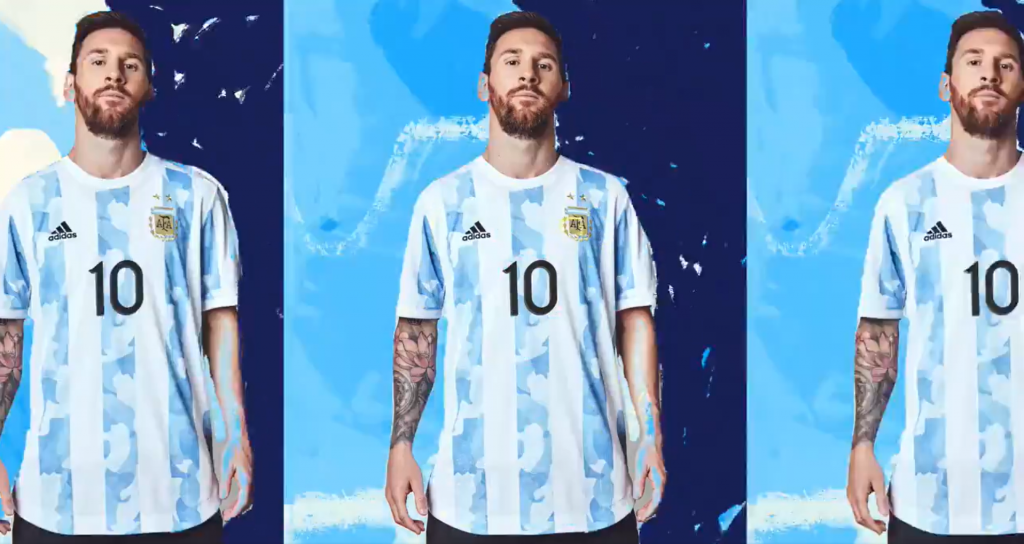 Lionel Messi Argentina jersey 2021 wallpaper