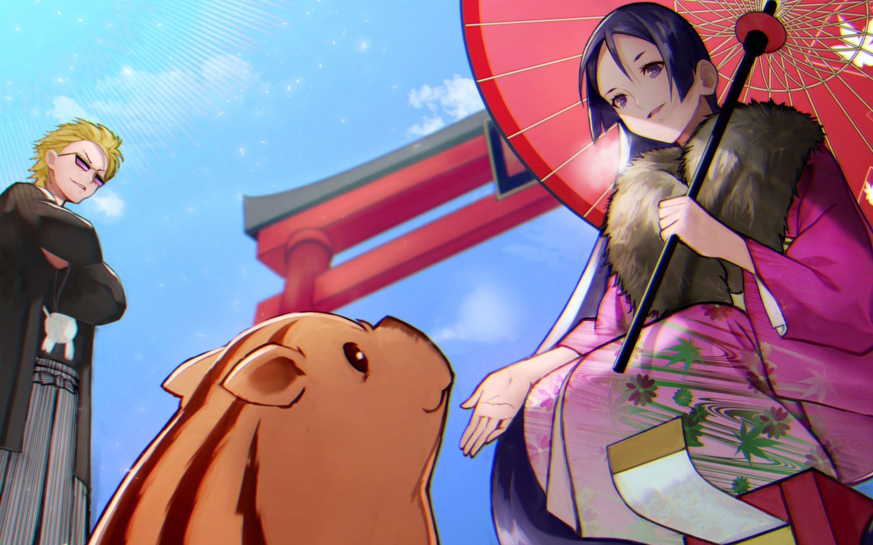 Download 2880x1800 Minamoto No Raikou, Fate Grand Order, Berserker, Sakata Kintoki Wallpaper for MacBook Pro 15 inch