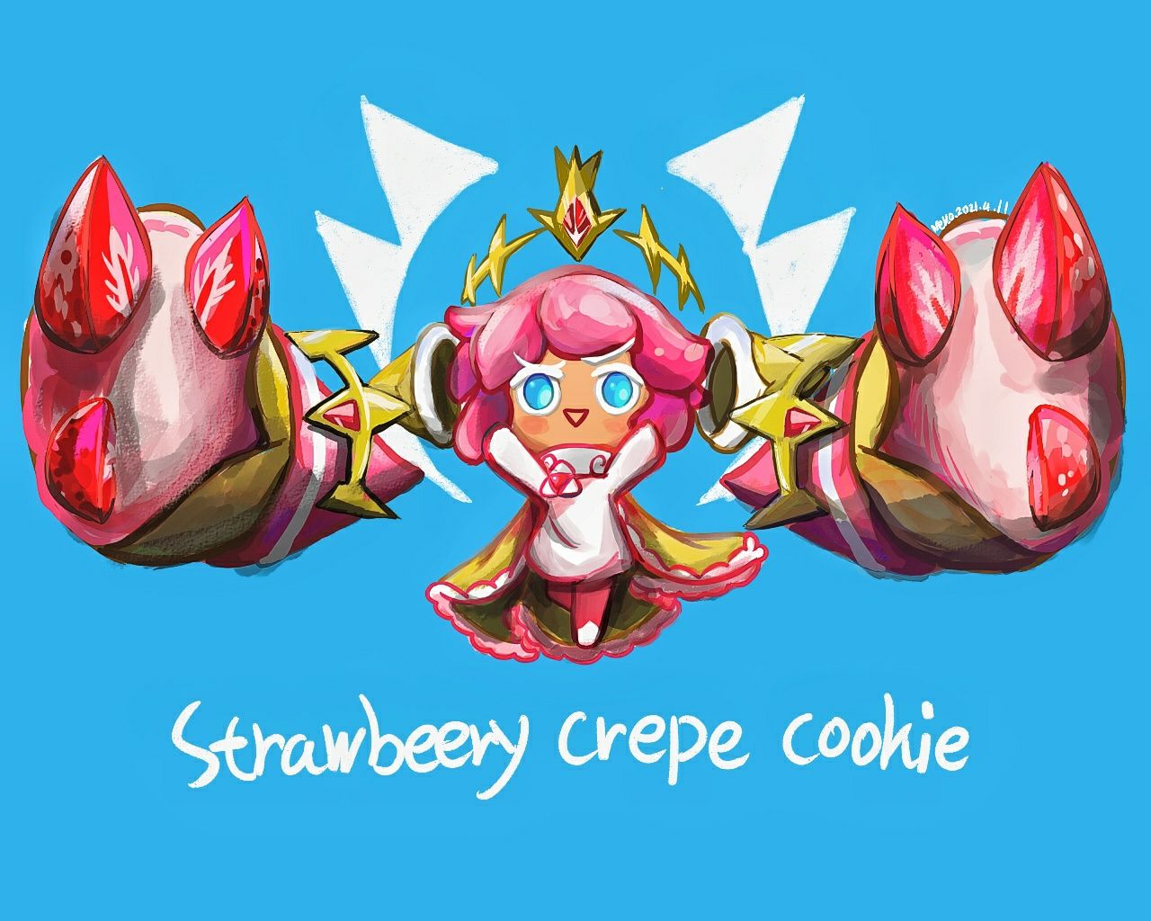 Strawberry Crape Cookie Run: Kingdom Anime Image Board