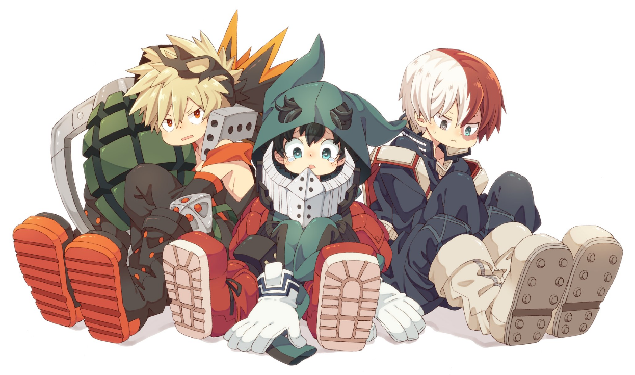 Boku no Hero Academia.. Katsuki Bakugou, Midoriya Izuku, Todoroki Shouto. Hero academia characters, My hero, My hero academia episodes