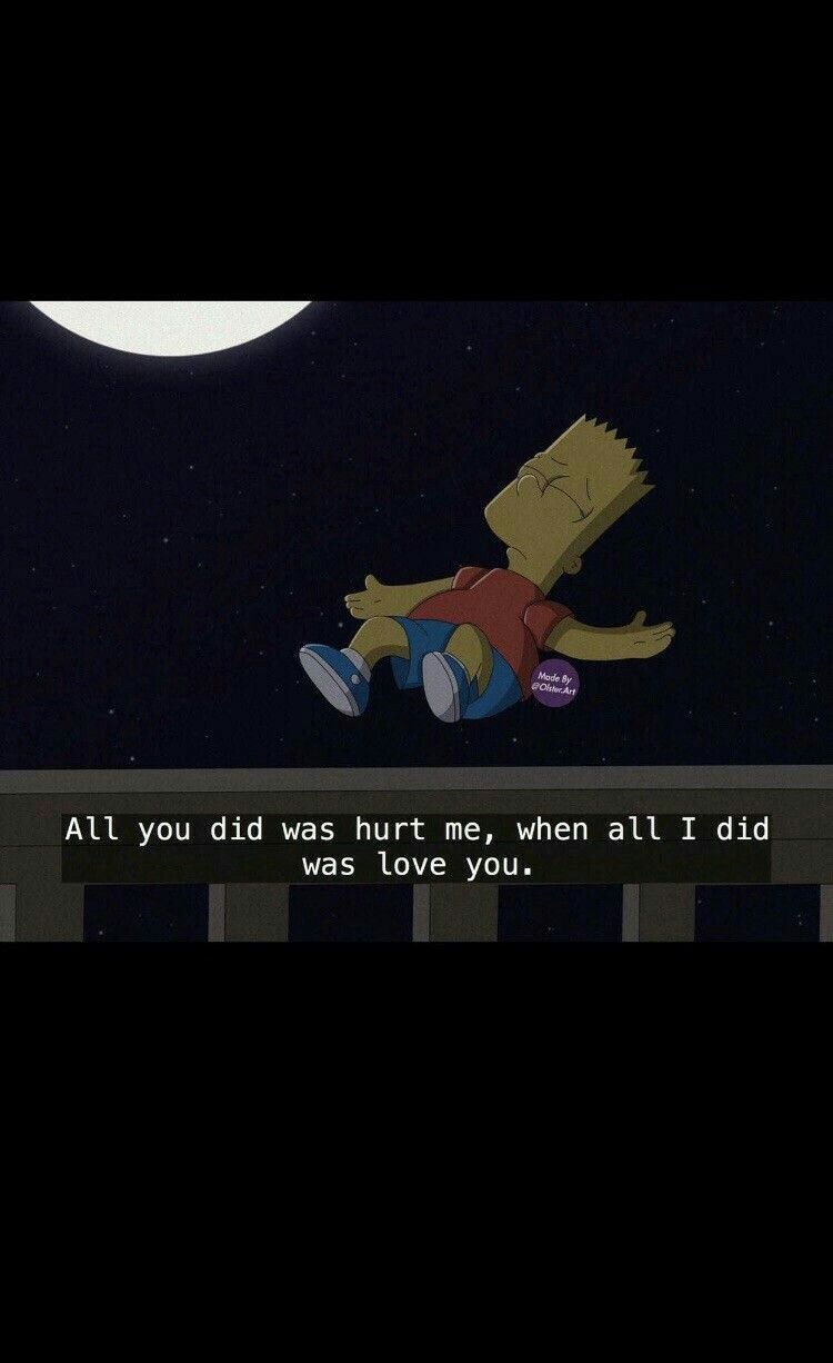 Sad Bart Simpson Wallpaper