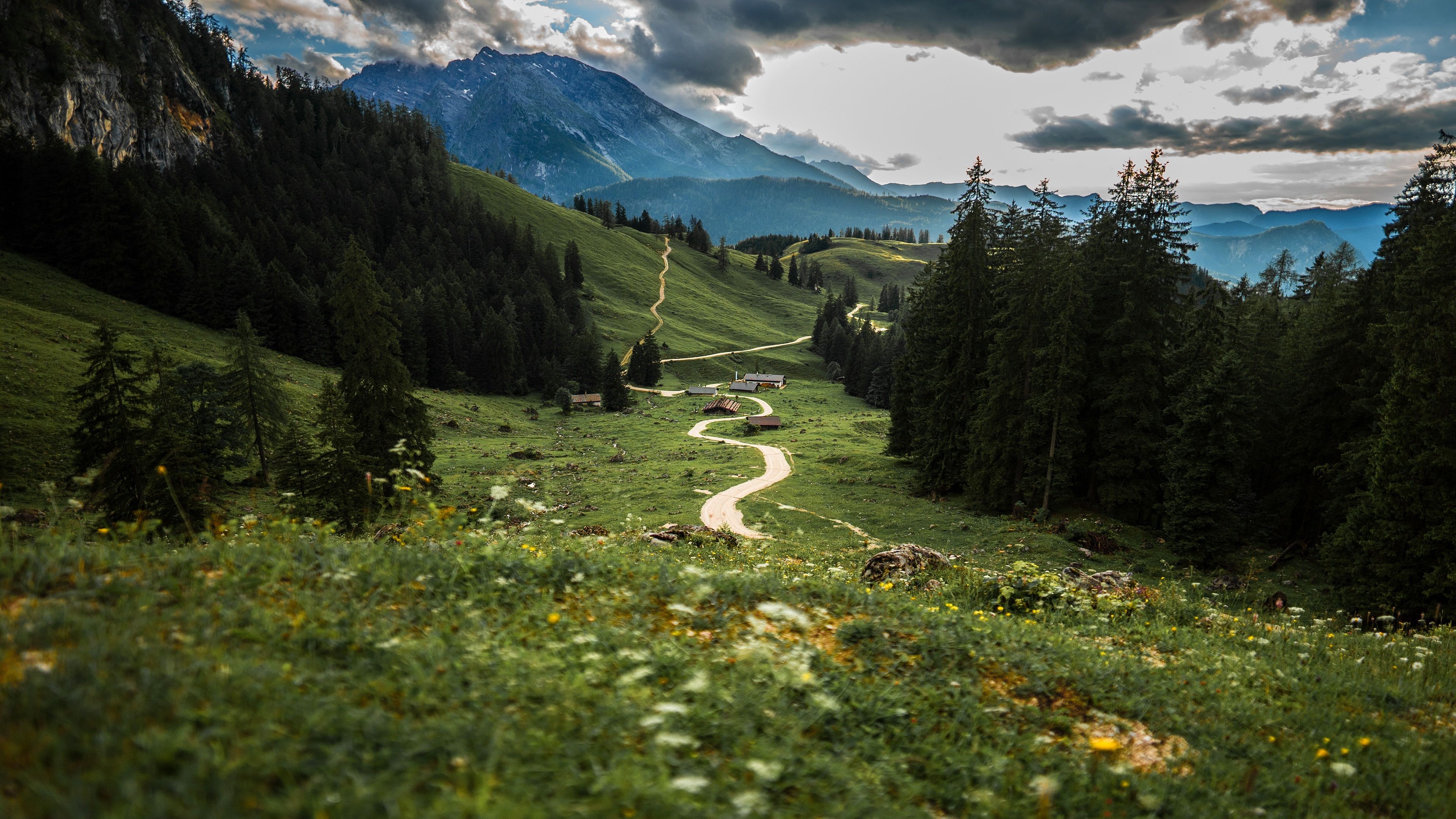 Wallpaper Summer, village, houses, roads, valley 3840x2160 UHD 4K Picture, Image