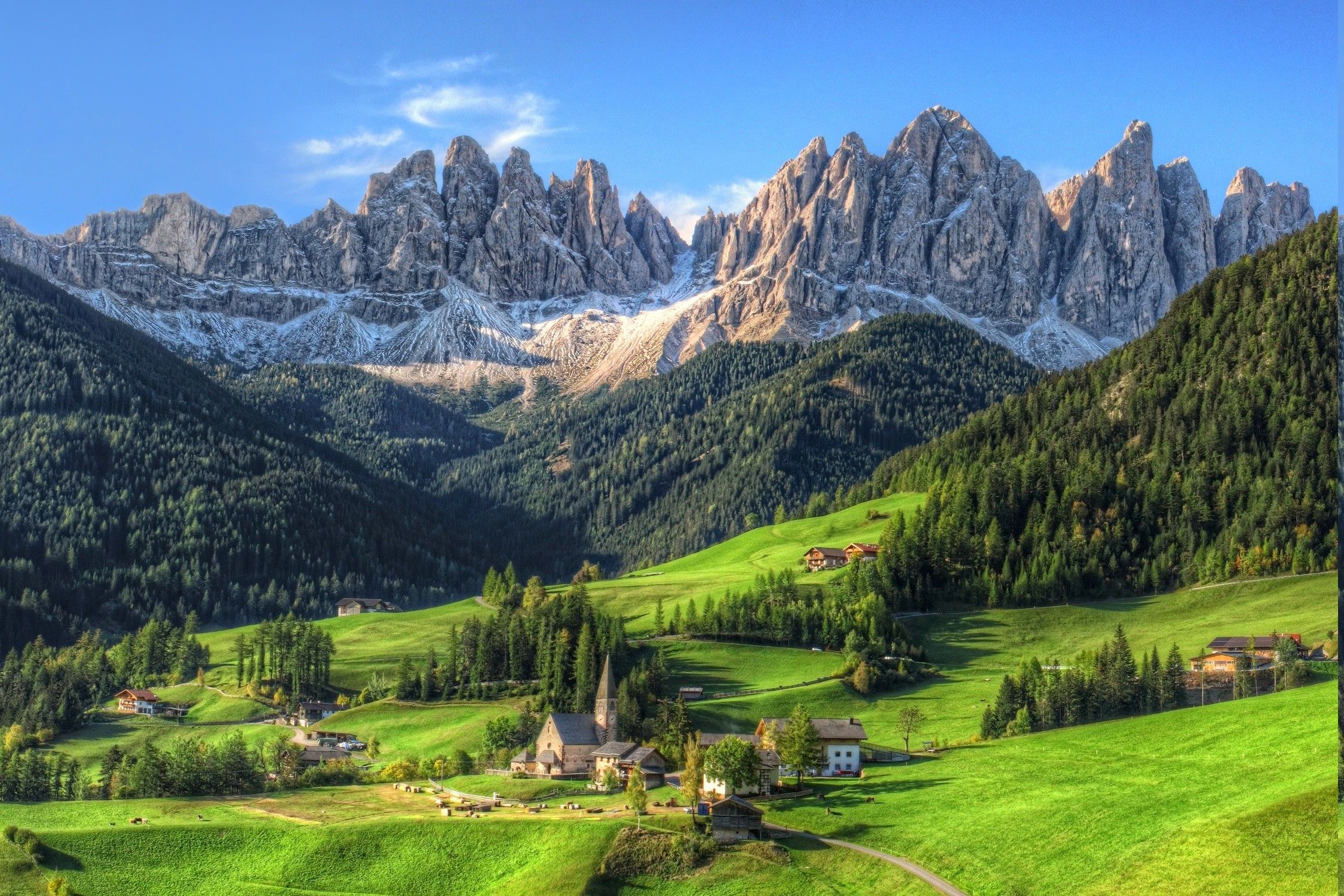 mountain, Village, Summer, Forest, Tyrol, Grass, Nature, Landscape, Green, ...