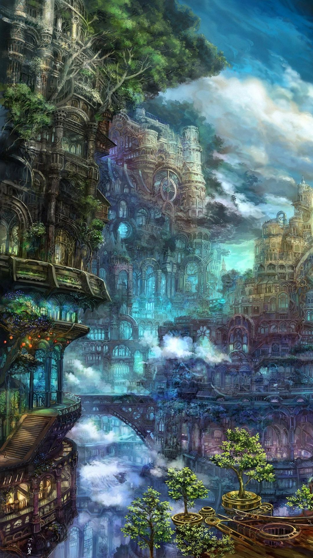 anime fantasy landscape wallpaper