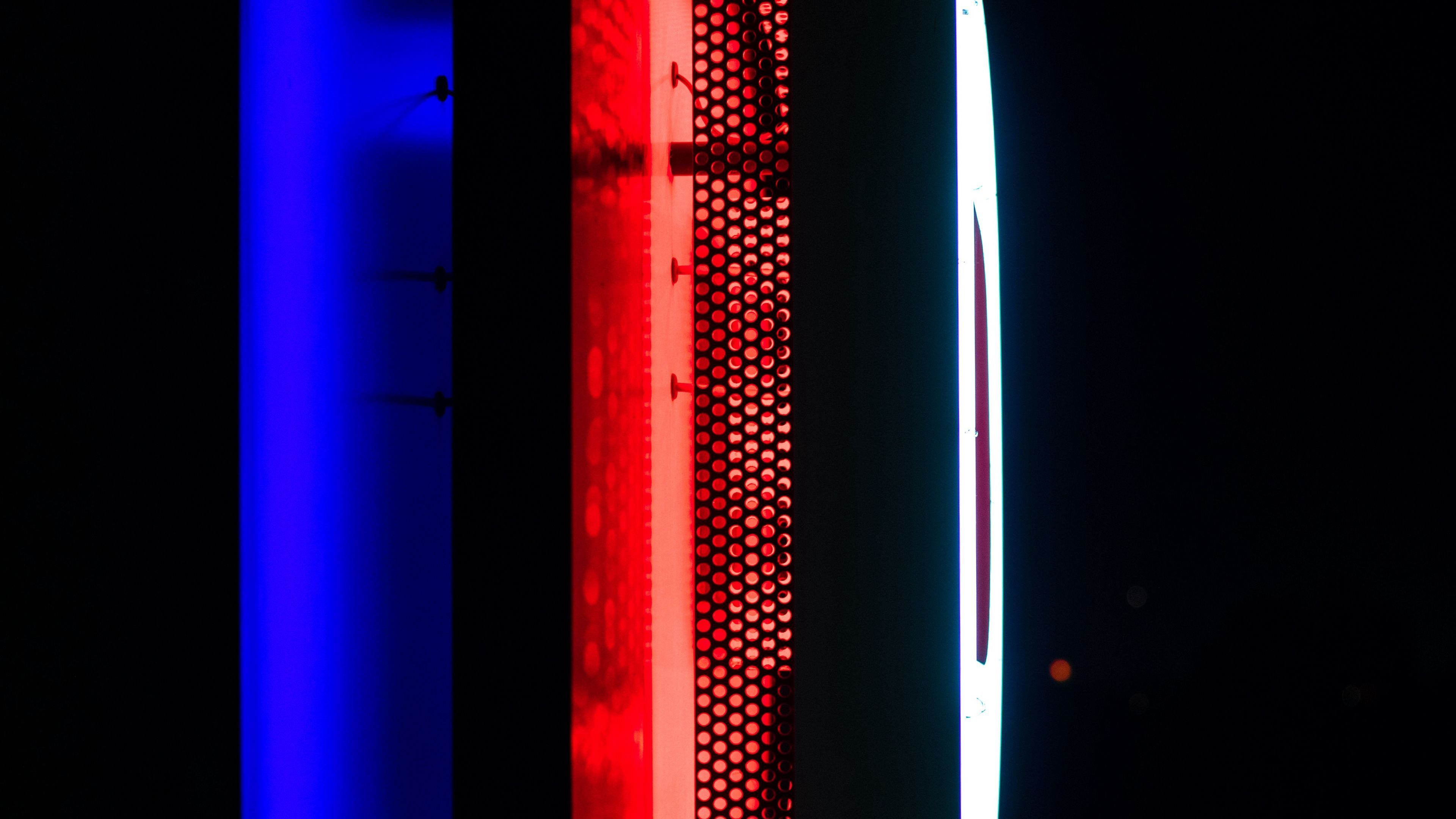 neon, backlight, wall, dark, blue, red 4k WALL, Neon, backlight. Wallpaper, Widescreen wallpaper, Red
