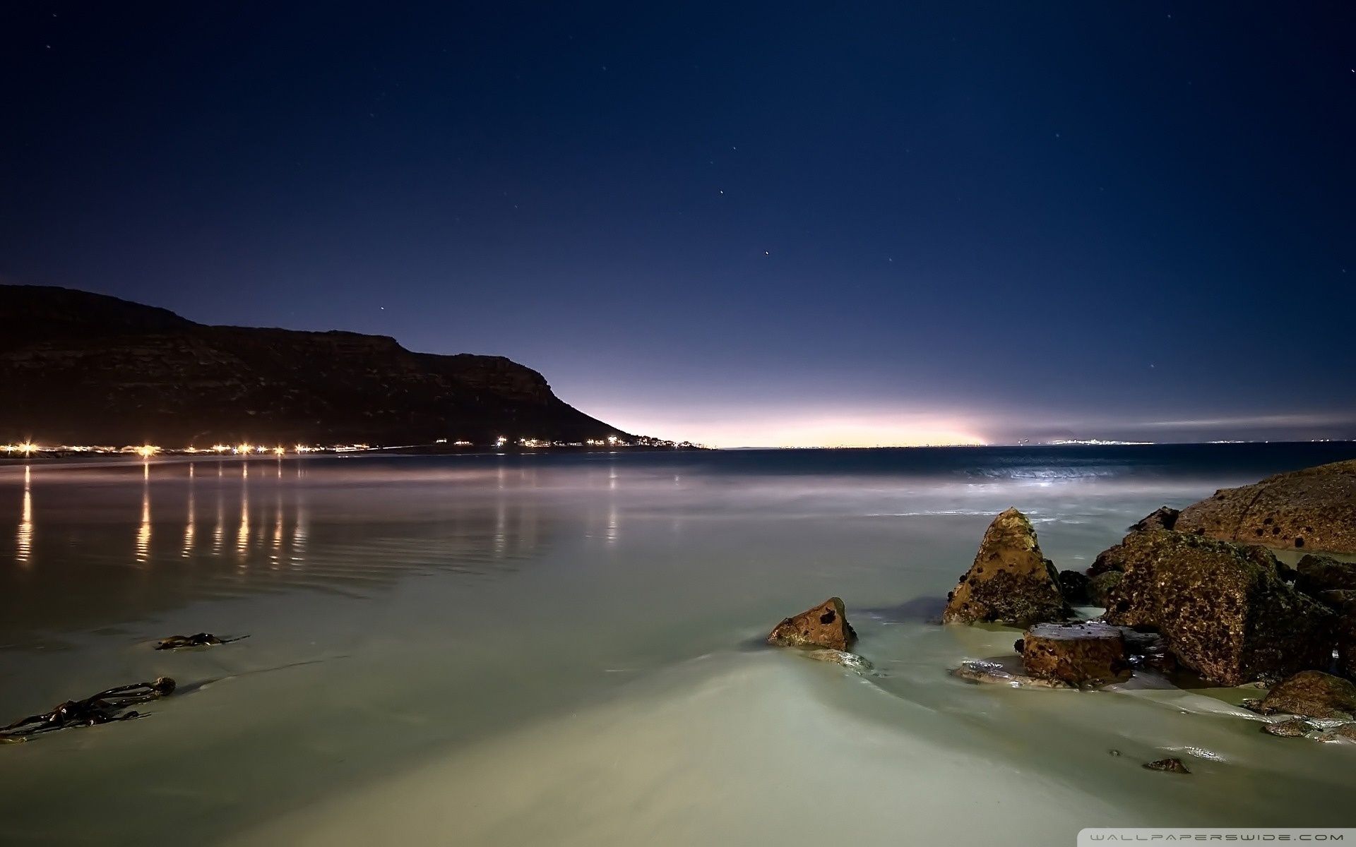 Beach at Night Wallpaper Free Beach at Night Background