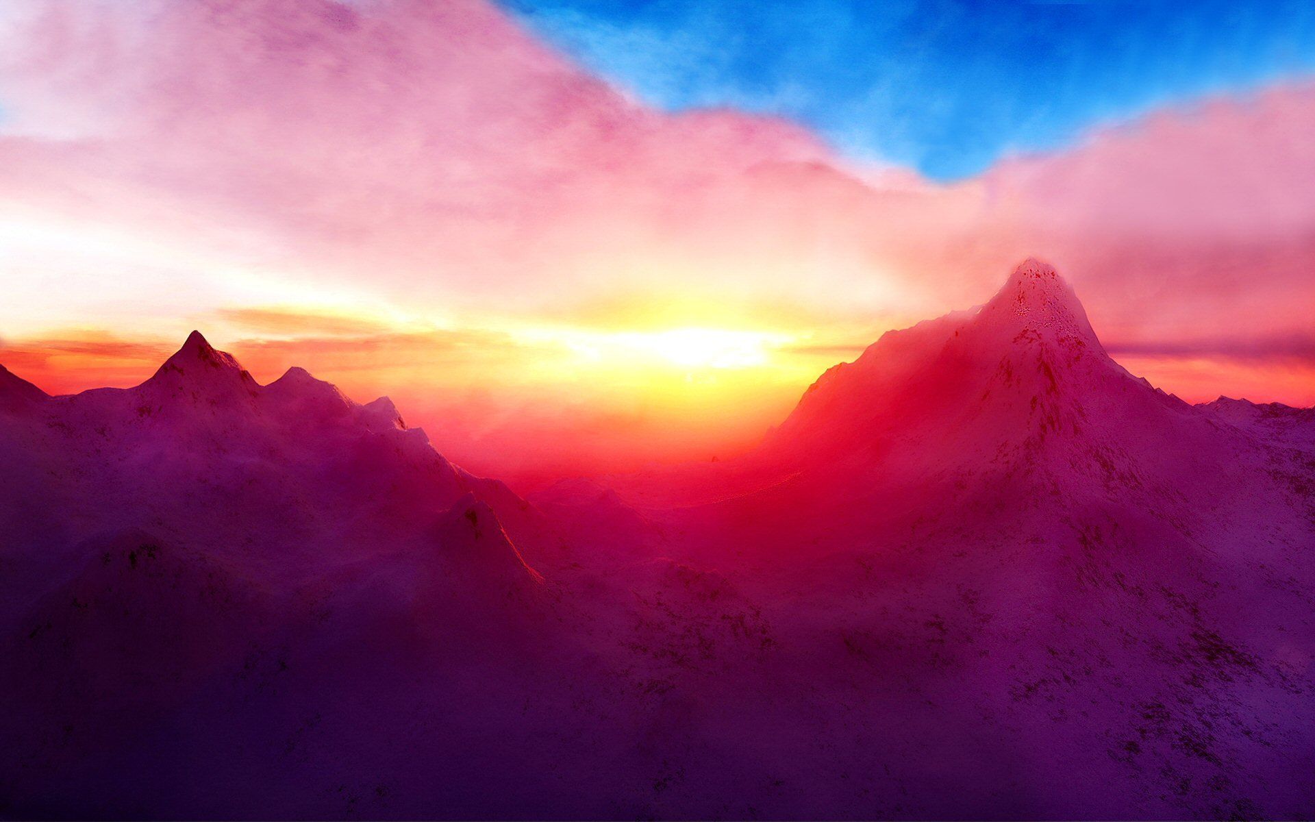 Abstract Mountains Wallpaper