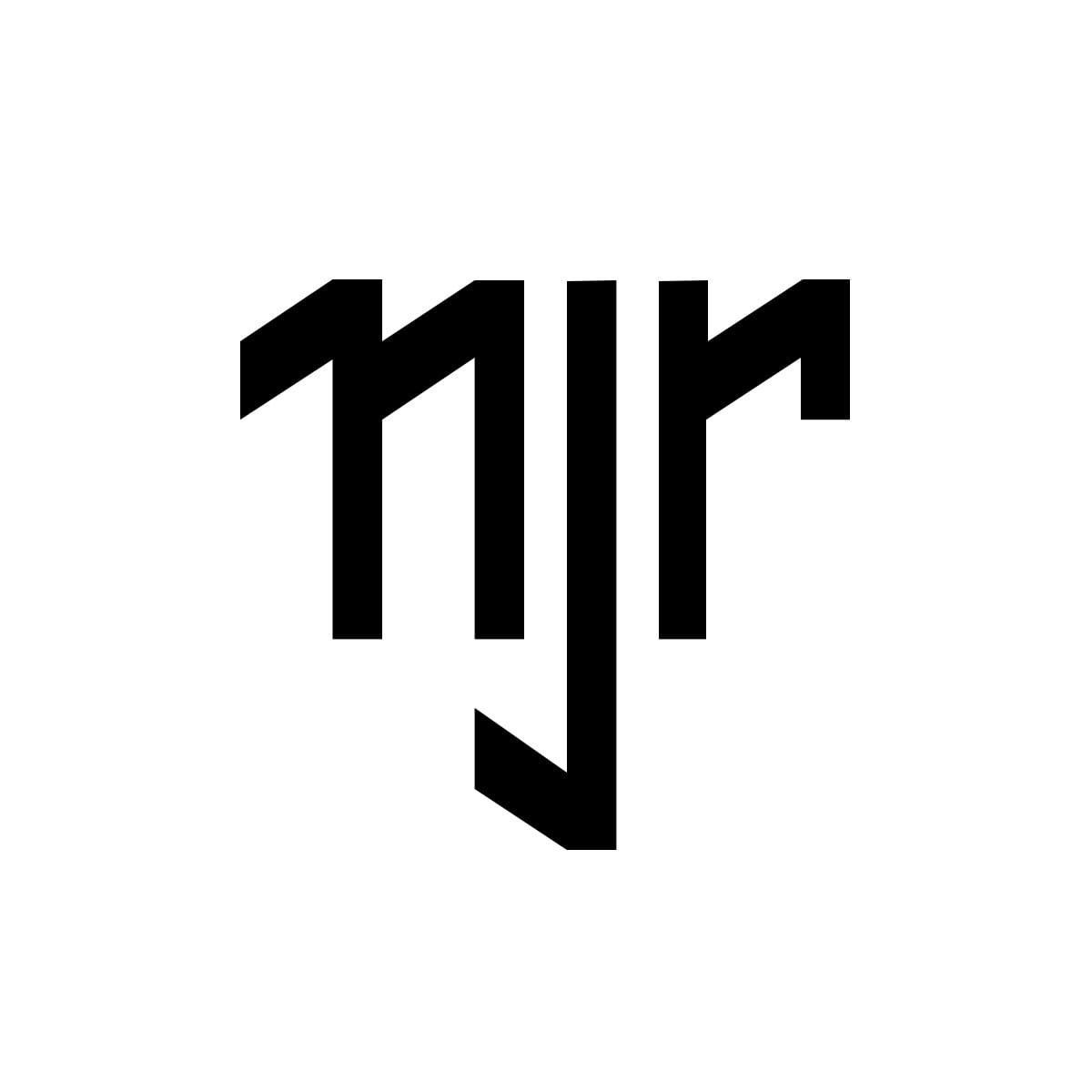 NJR letter logo design on WHITE background. NJR creative initials letter  logo concept. NJR letter design. 10138679 Vector Art at Vecteezy
