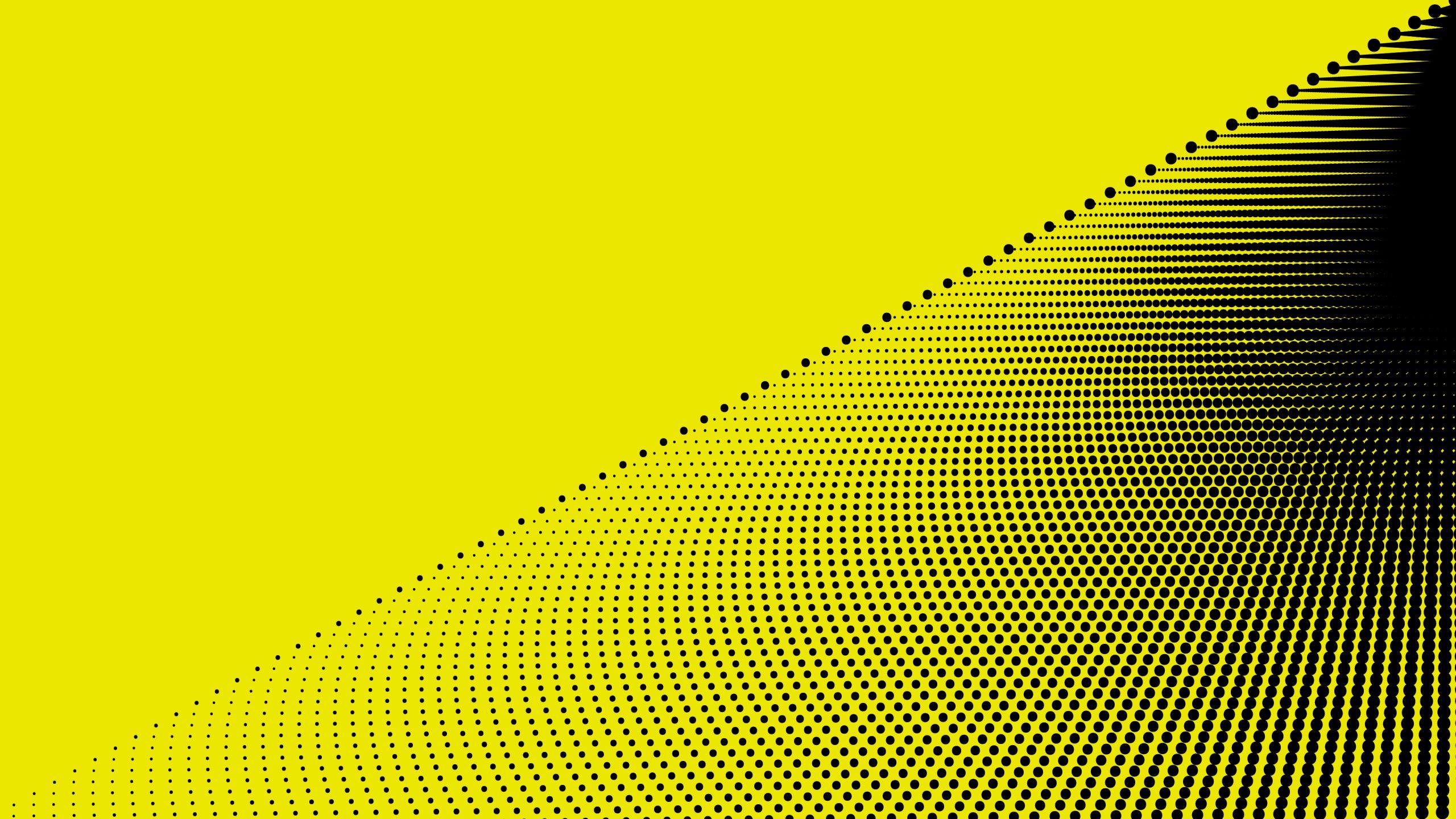 Yellow And Black Dots 4K HD Abstract Wallpaper
