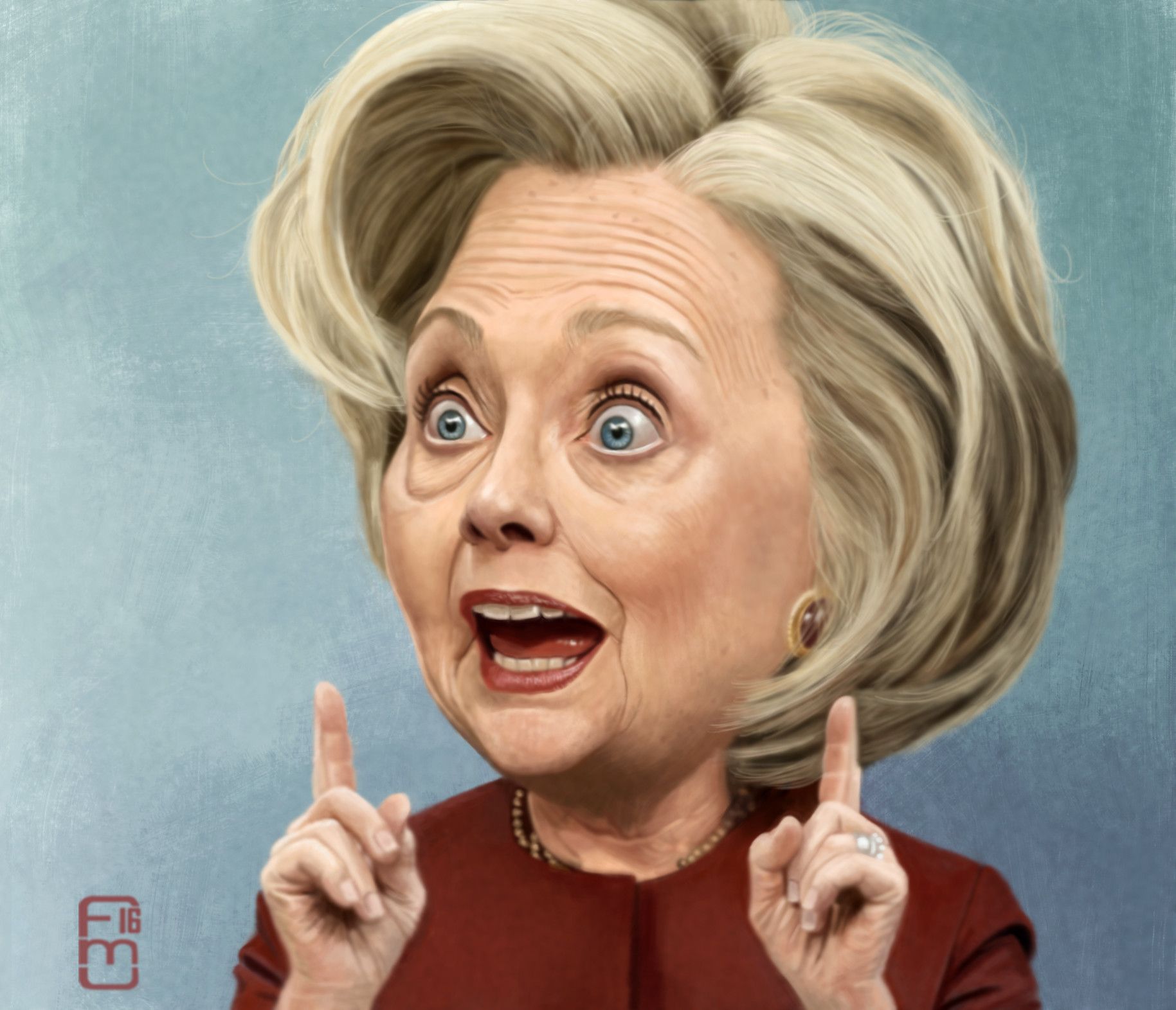 Wallpaper, hilary clinton, caricature, face, women, deplorable, buffoon 1829x1572