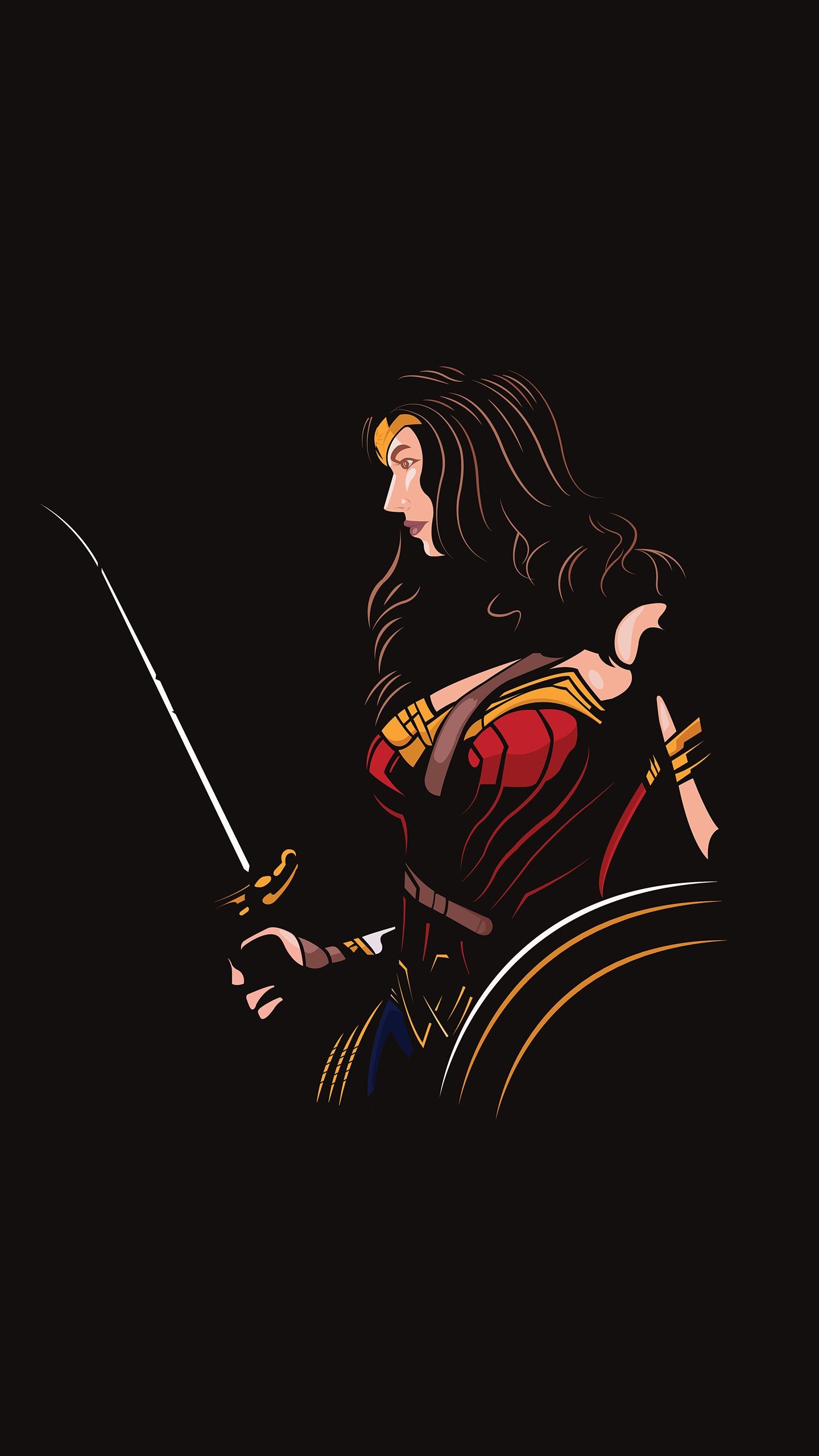 iPhone Wonder Woman Cartoon Wallpaper