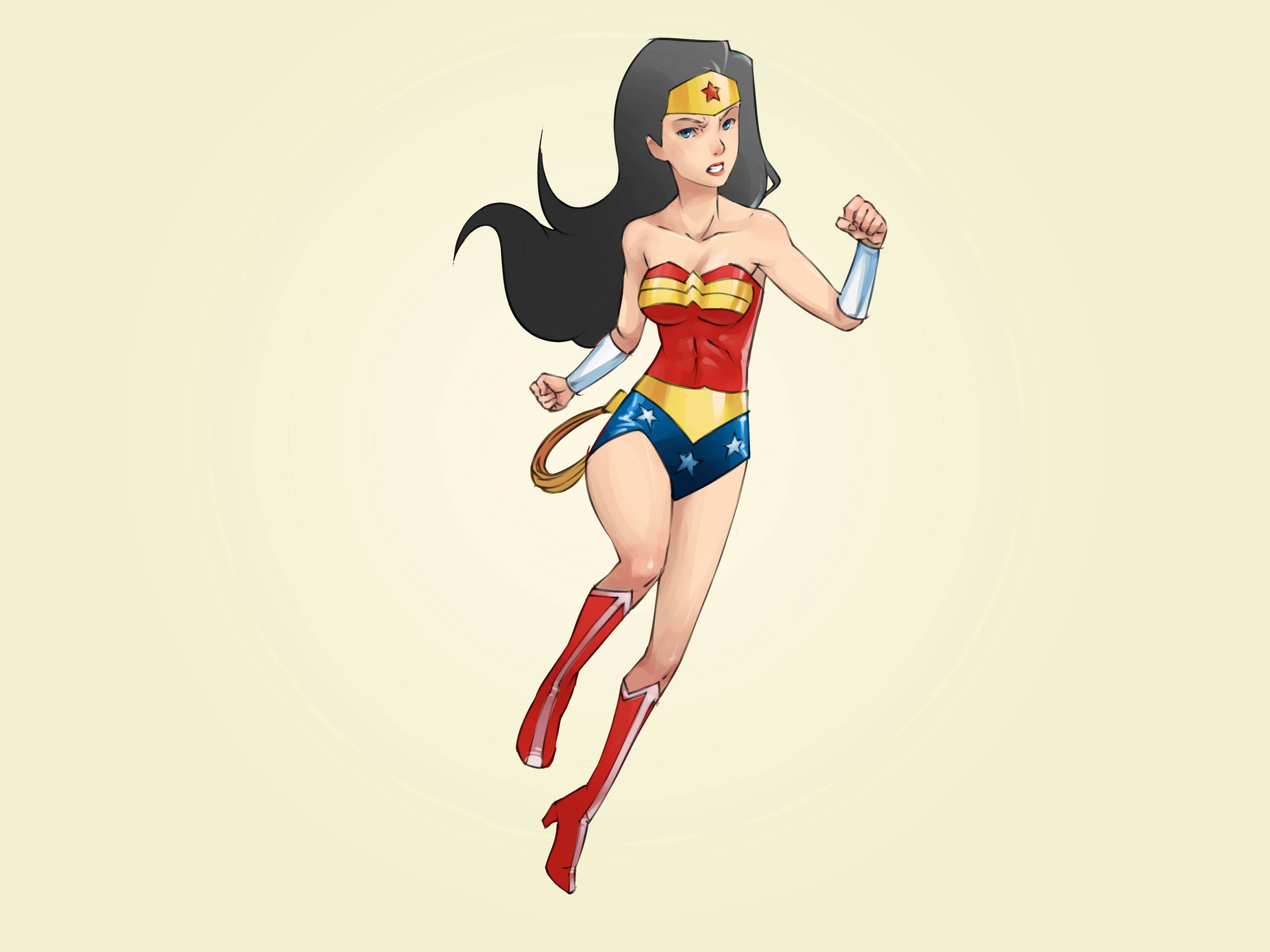 iPhone Wonder Woman Cartoon Wallpaper