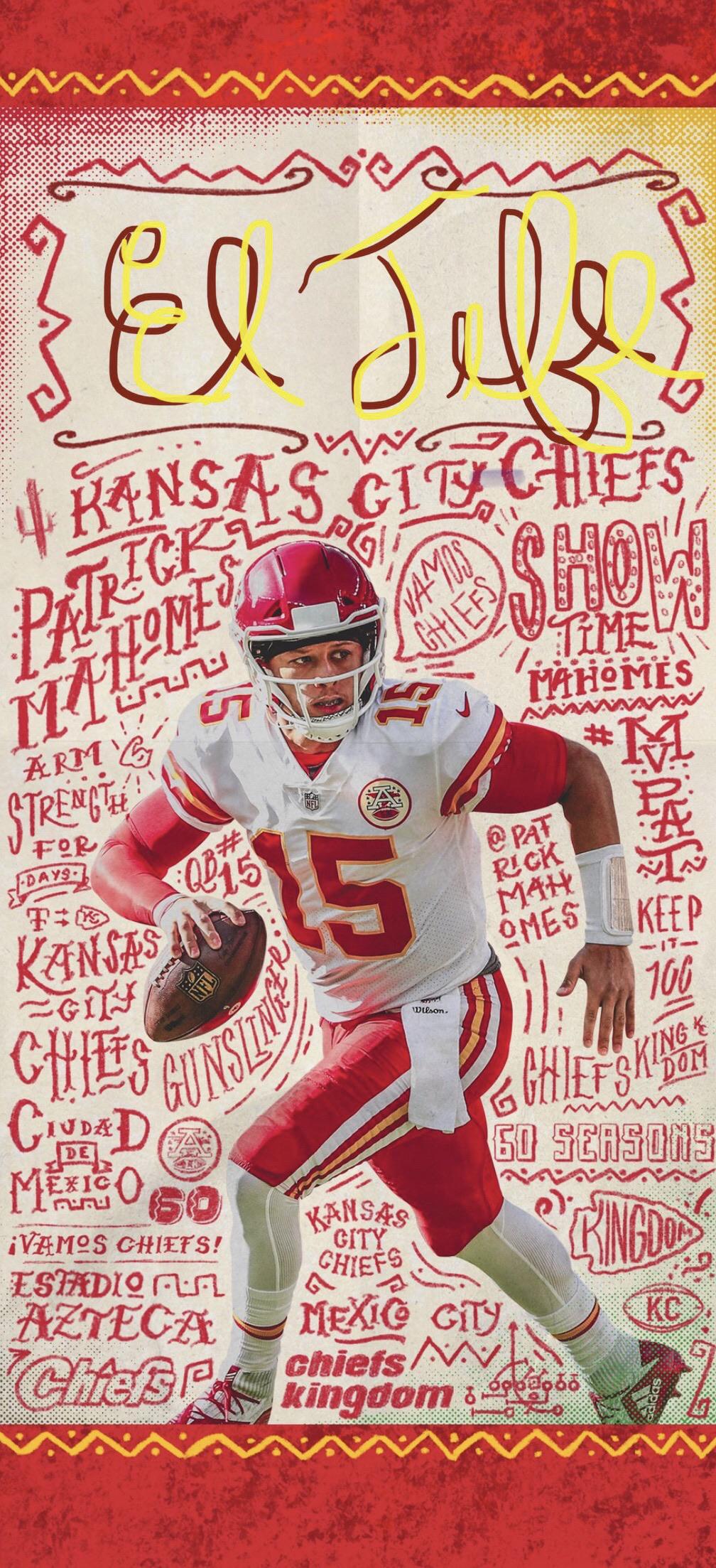 My editor the Mahomes Wallpaper for the CDMX game