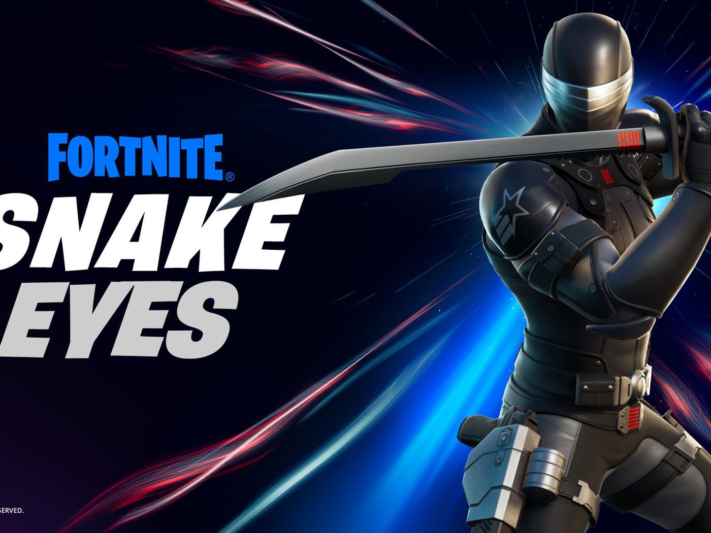 G.I. Joe's Fortnite collaboration includes a Snake Eyes skin and action figure