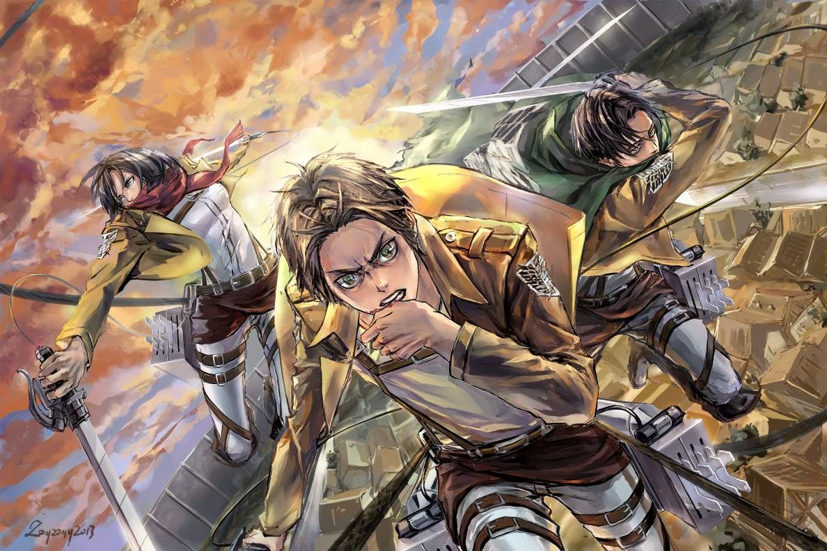 Download Wallpaper Mikasa Ackerman Fighting Image