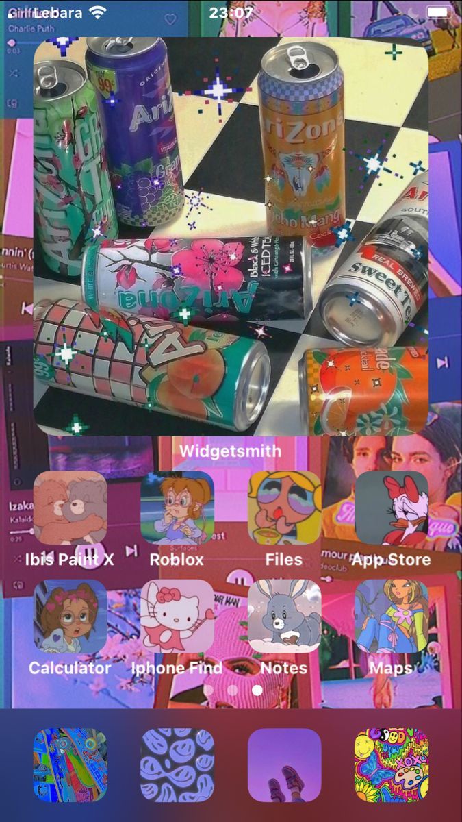 Indie home screen 4. iPhone app design, iPhone wallpaper app, Homescreen