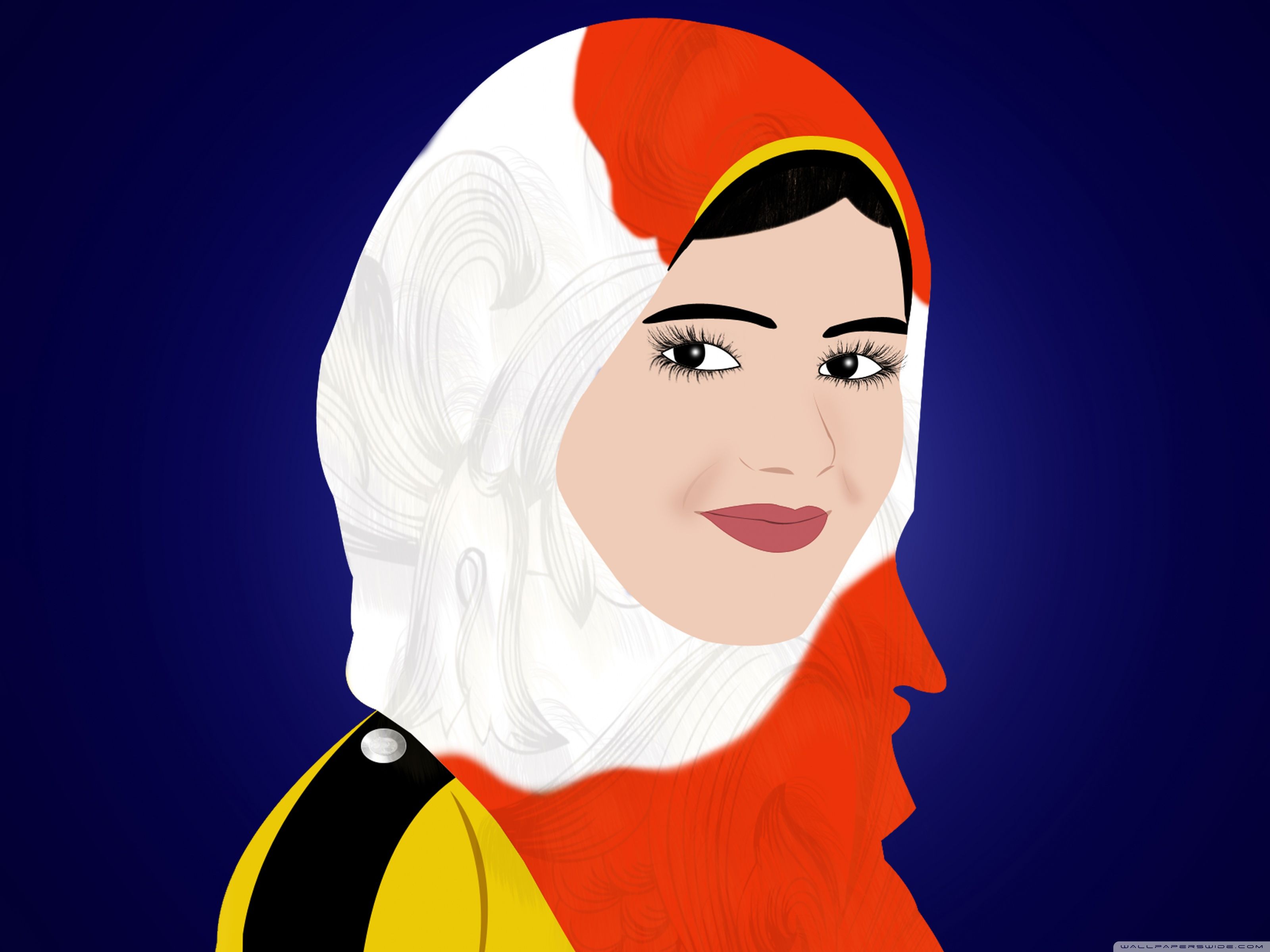 painted arab girl Ultra HD Desktop Background Wallpaper for: Widescreen & UltraWide Desktop & Laptop