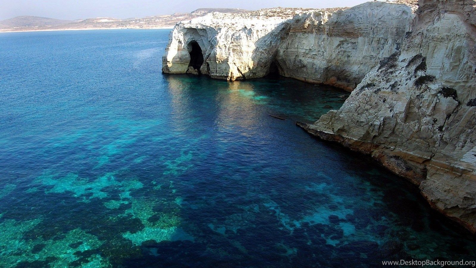 Sea Ocean Bay Greece Desktop Wallpaper Sea Ocean For HD 16:9. Desktop Background