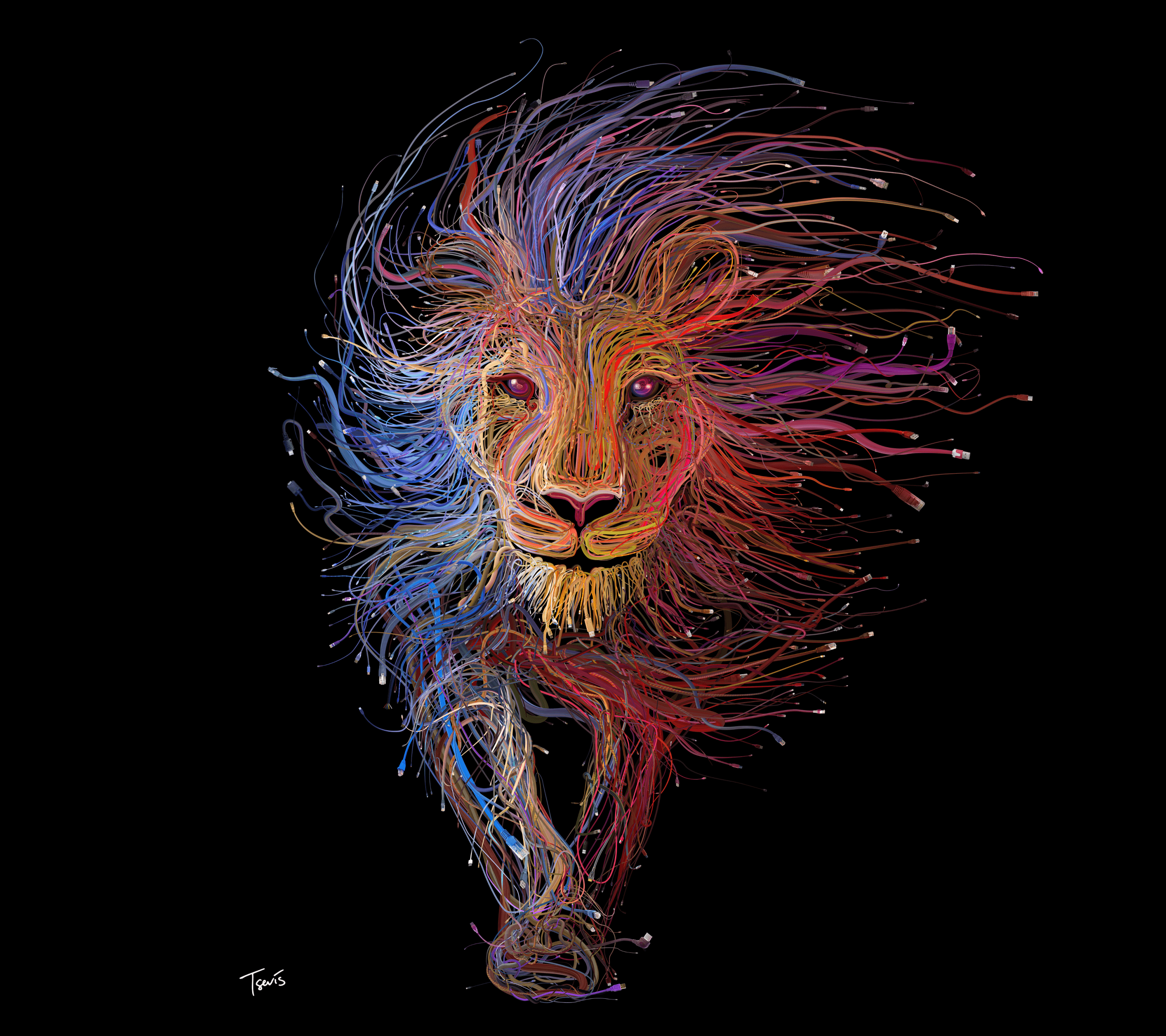 Abstract Lion Wallpaper, HD Abstract Lion Background on WallpaperBat