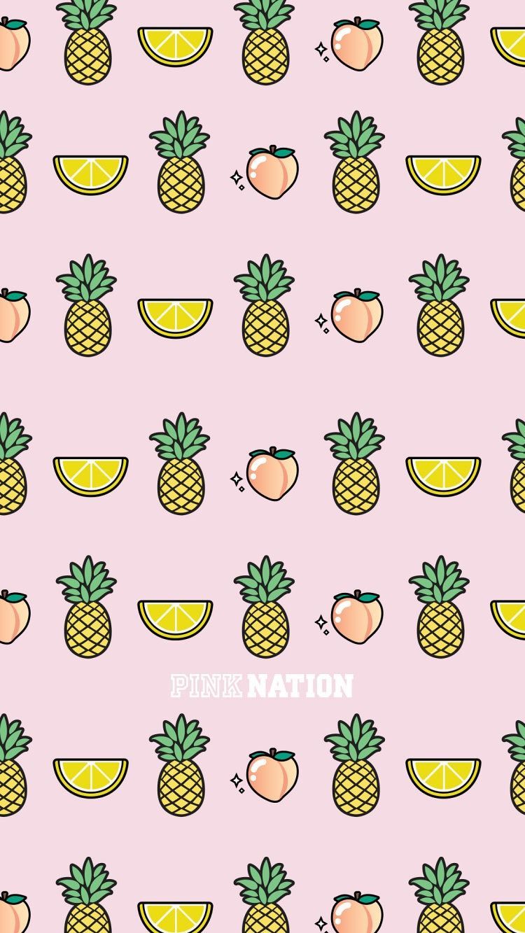PINKNation #happy #bright #cute #summer #festive #wallpaper #fruit #peach #pineapple. Pink nation wallpaper, Fruit wallpaper, Peach wallpaper