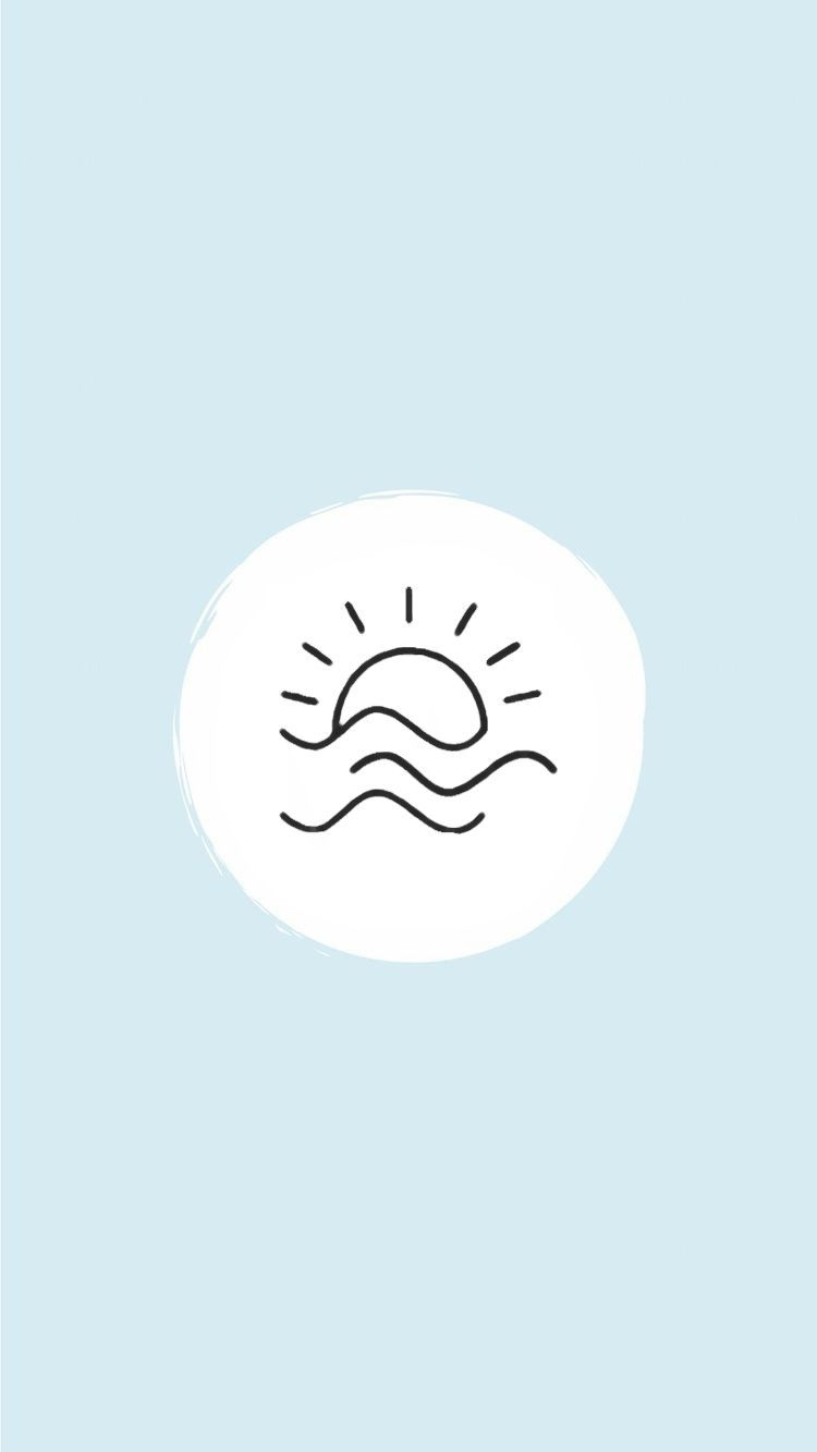 Summer Logo For Instagram Highlights. Blue wallpaper iphone, Aesthetic wallpaper, Simple wallpaper